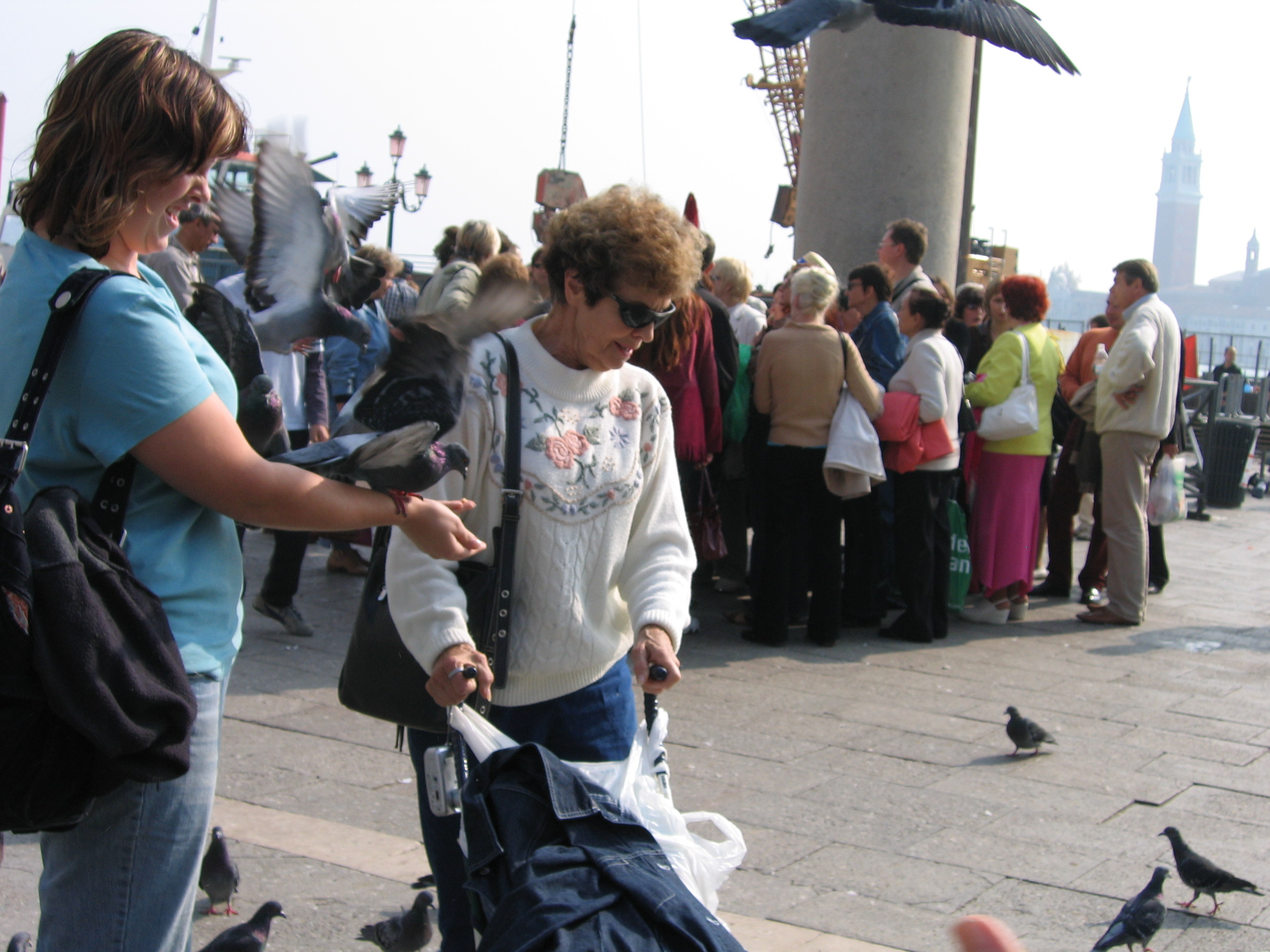 Europe Trip 2005 - Italy (Venice - Pigeons, St Mark's Basilica / Square / Clocktower, Gondola Ride, Gelato)