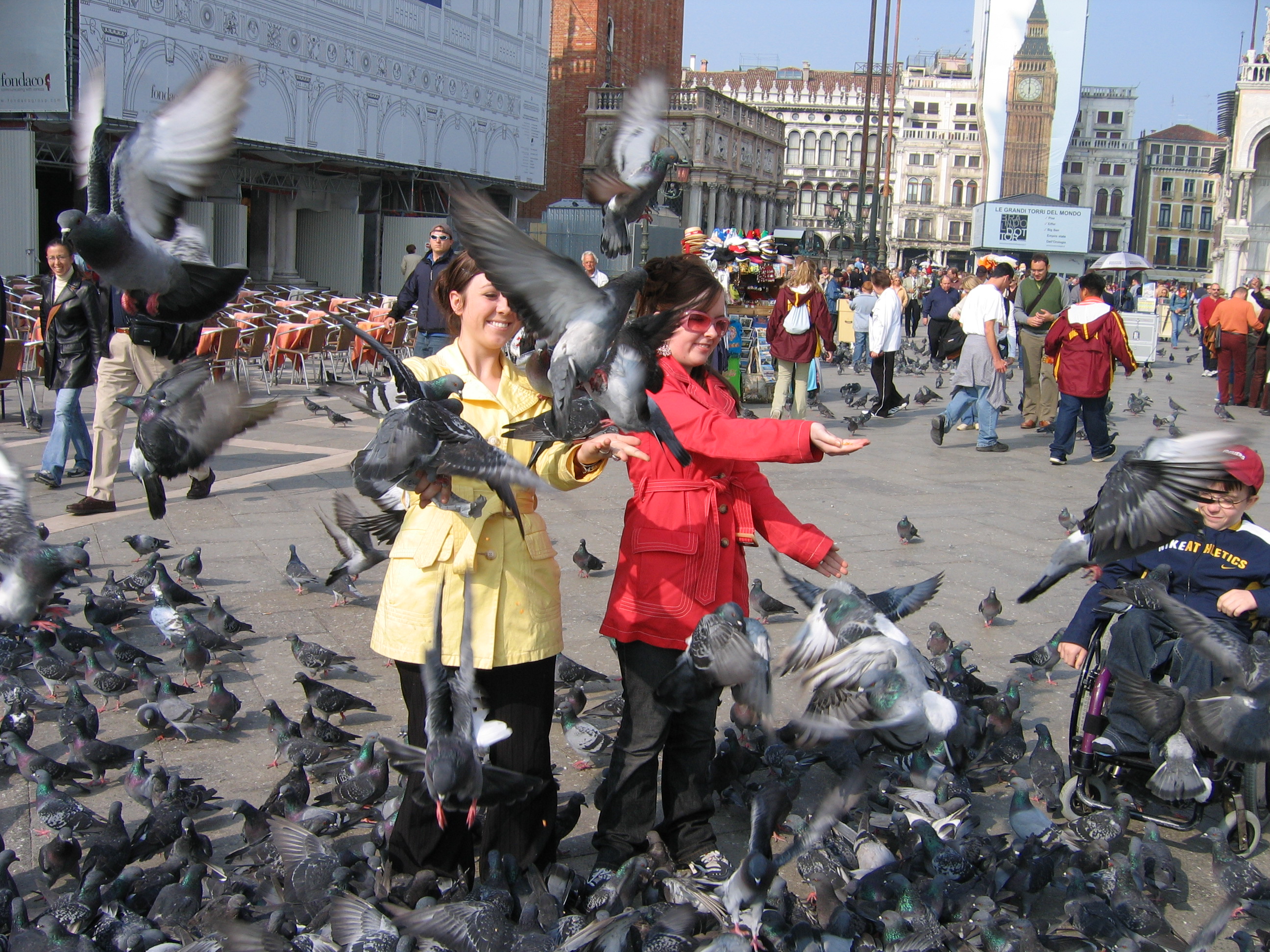 Europe Trip 2005 - Italy (Venice - Pigeons, St Mark's Basilica / Square / Clocktower, Gondola Ride, Gelato)