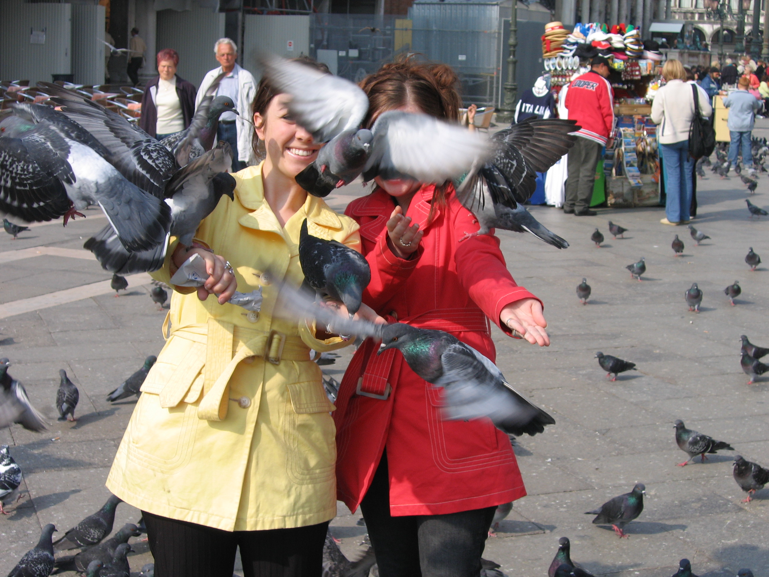 Europe Trip 2005 - Italy (Venice - Pigeons, St Mark's Basilica / Square / Clocktower, Gondola Ride, Gelato)