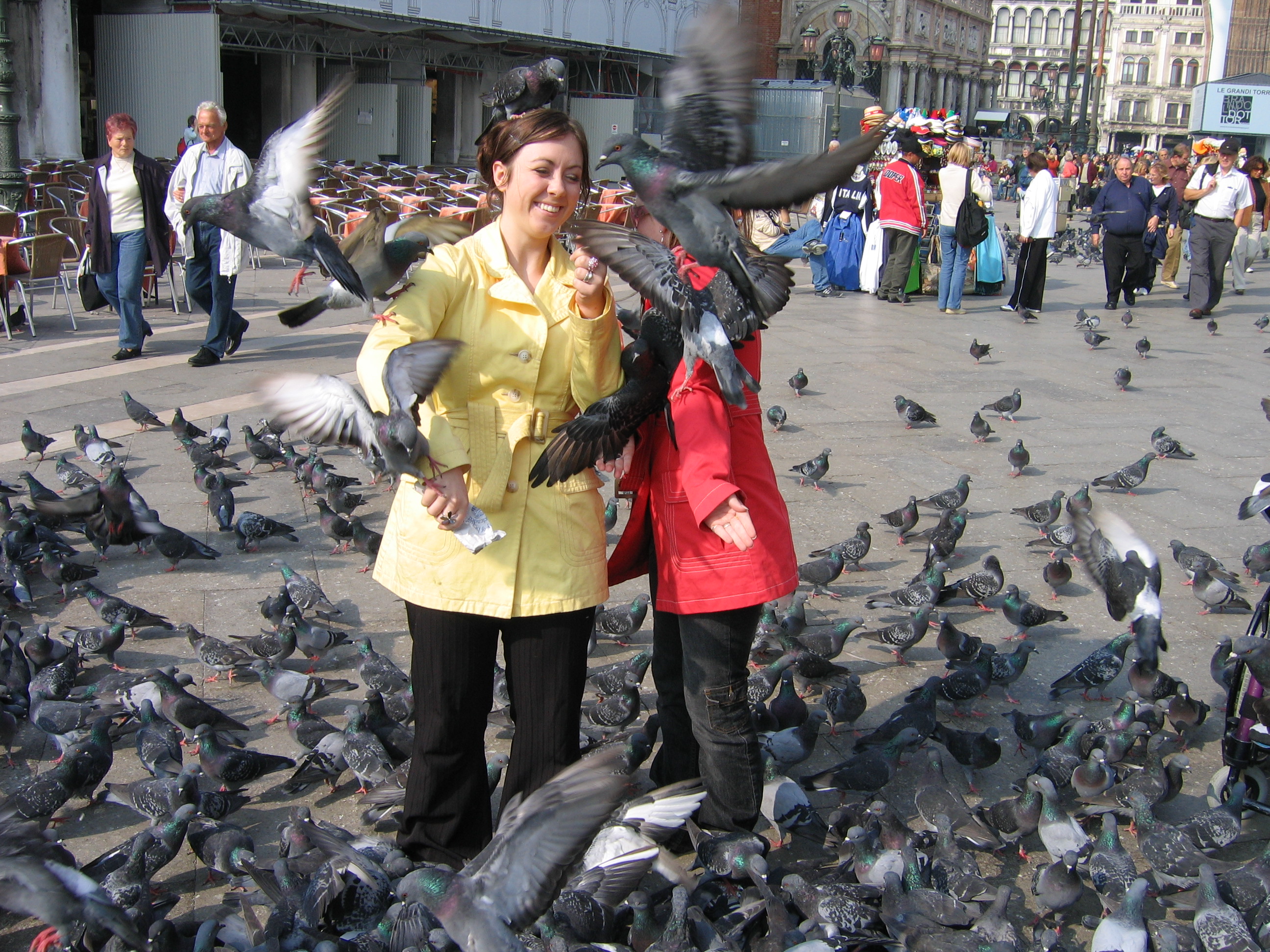 Europe Trip 2005 - Italy (Venice - Pigeons, St Mark's Basilica / Square / Clocktower, Gondola Ride, Gelato)