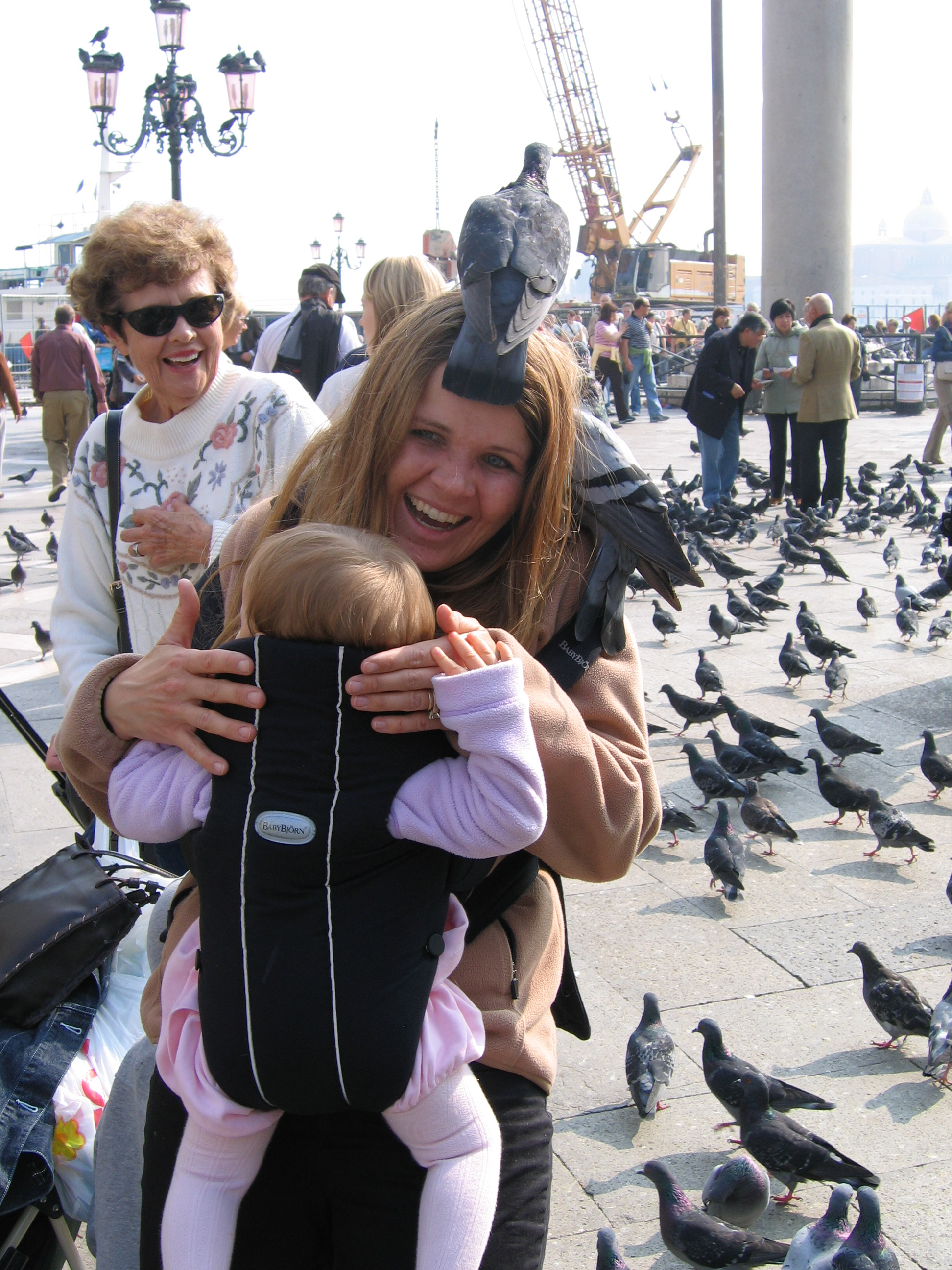 Europe Trip 2005 - Italy (Venice - Pigeons, St Mark's Basilica / Square / Clocktower, Gondola Ride, Gelato)
