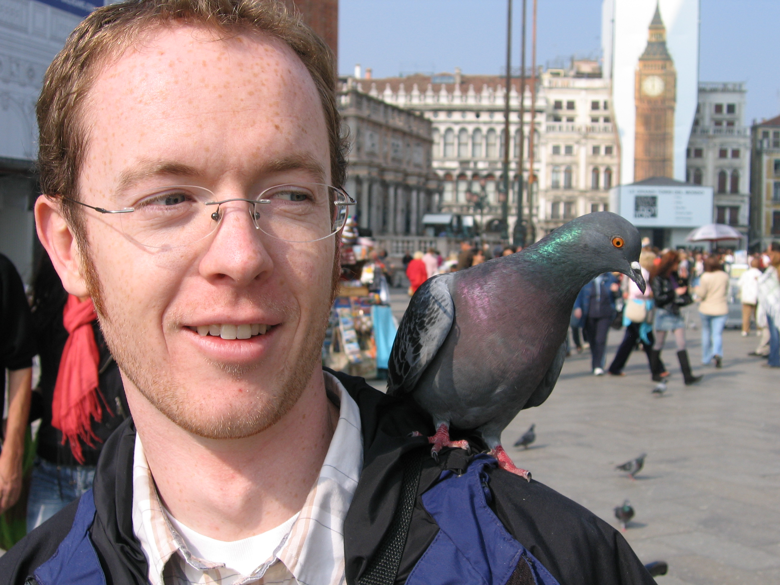 Europe Trip 2005 - Italy (Venice - Pigeons, St Mark's Basilica / Square / Clocktower, Gondola Ride, Gelato)
