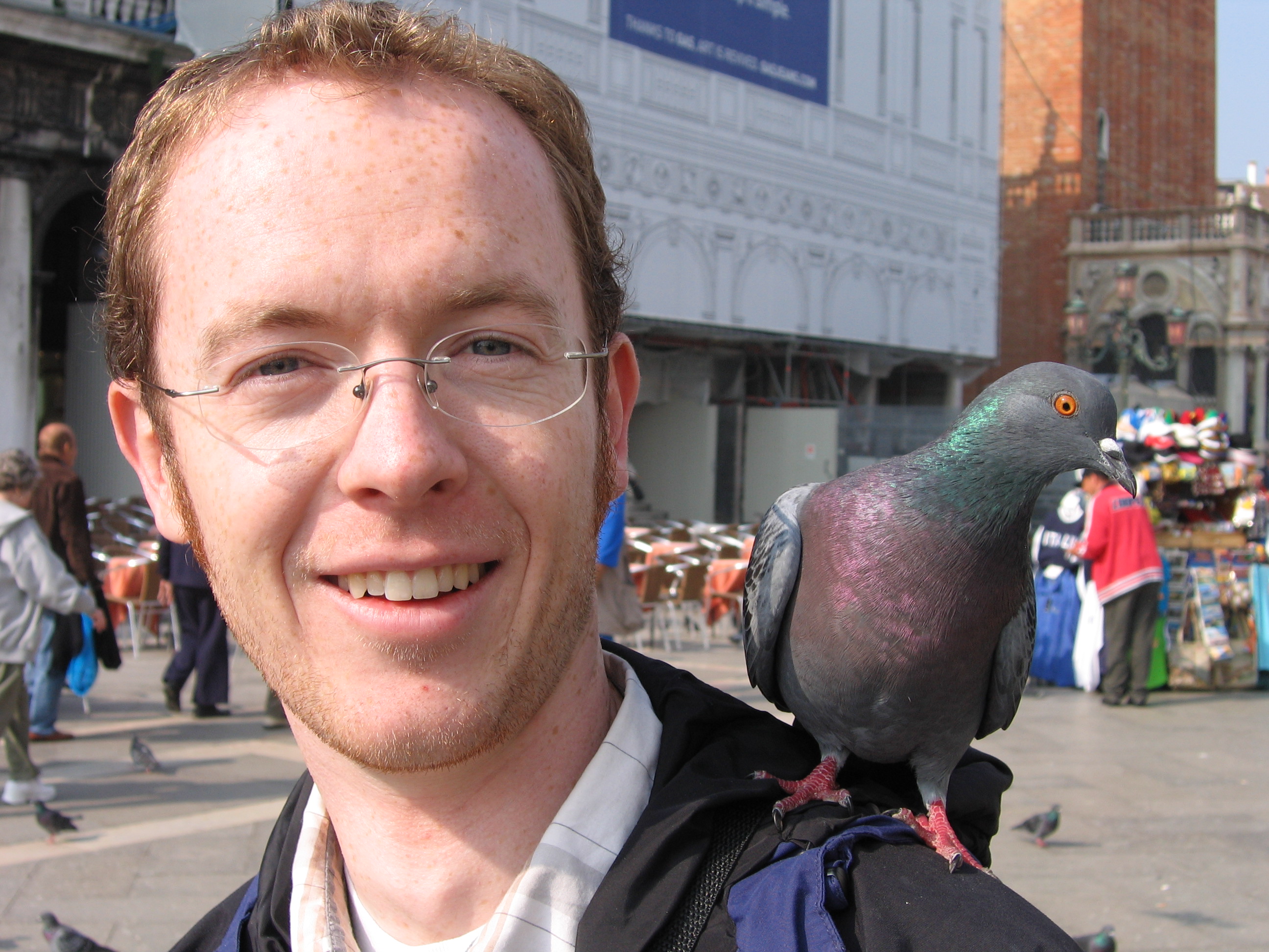 Europe Trip 2005 - Italy (Venice - Pigeons, St Mark's Basilica / Square / Clocktower, Gondola Ride, Gelato)