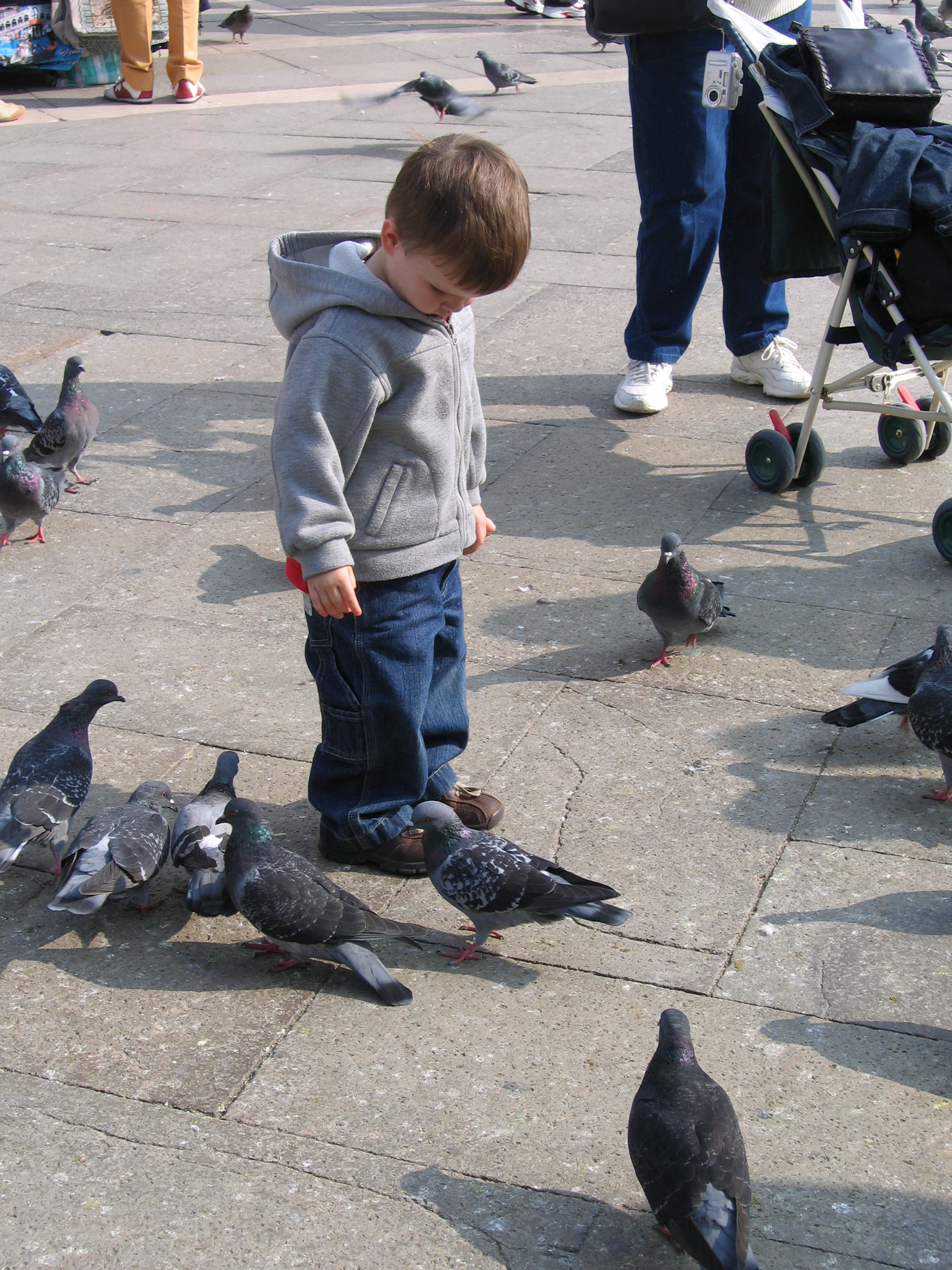 Europe Trip 2005 - Italy (Venice - Pigeons, St Mark's Basilica / Square / Clocktower, Gondola Ride, Gelato)