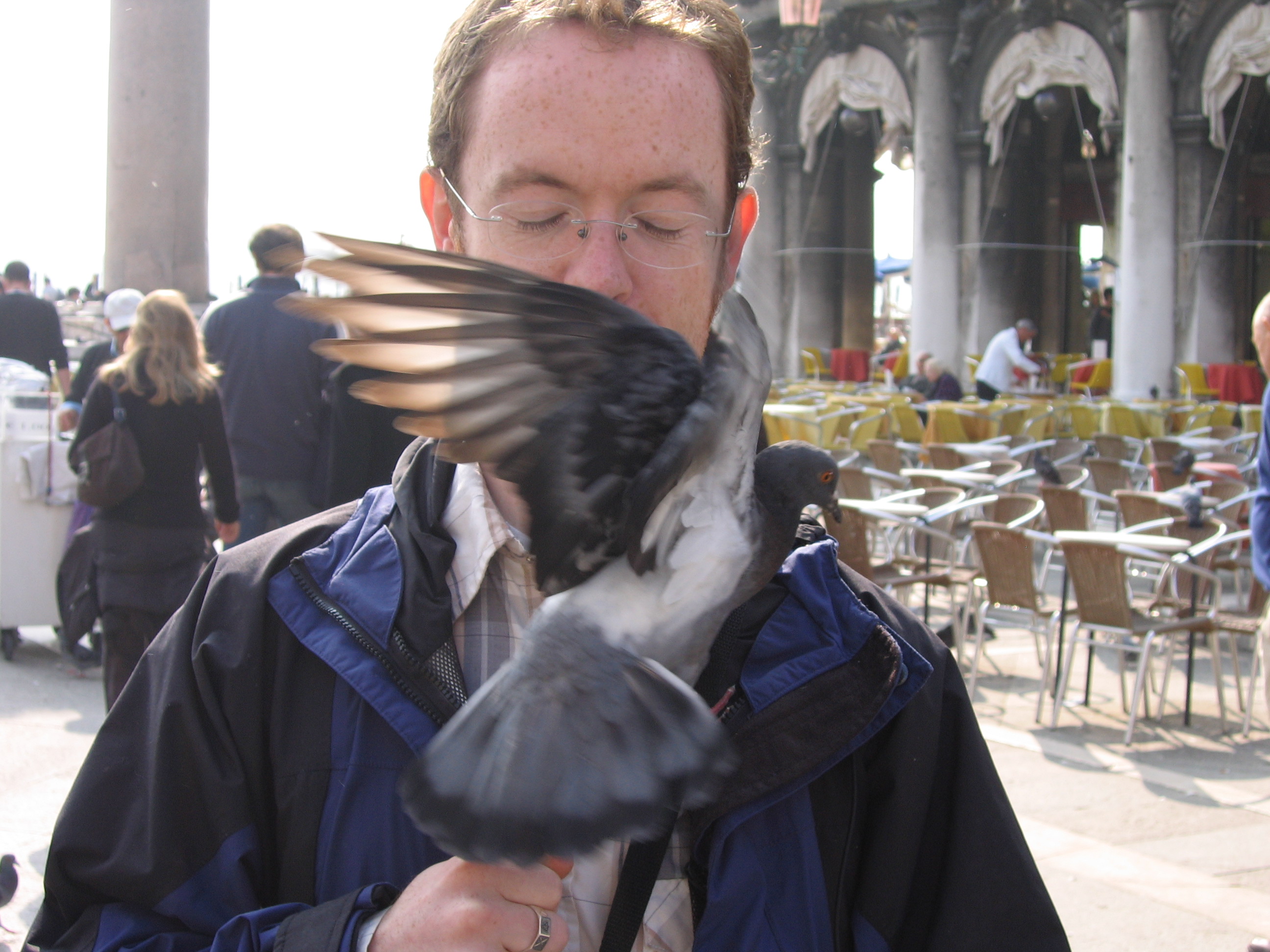Europe Trip 2005 - Italy (Venice - Pigeons, St Mark's Basilica / Square / Clocktower, Gondola Ride, Gelato)
