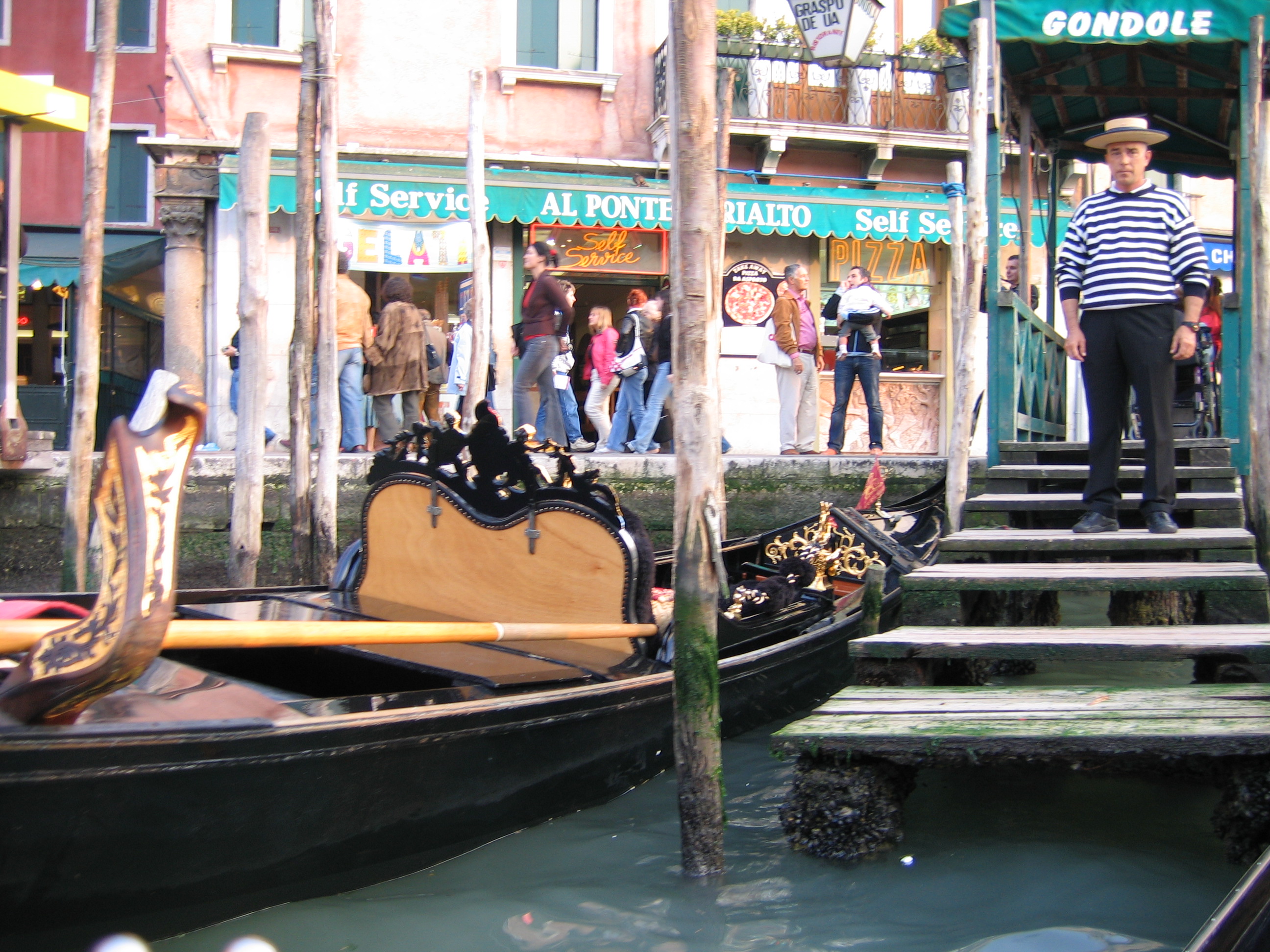 Europe Trip 2005 - Italy (Venice - Pigeons, St Mark's Basilica / Square / Clocktower, Gondola Ride, Gelato)