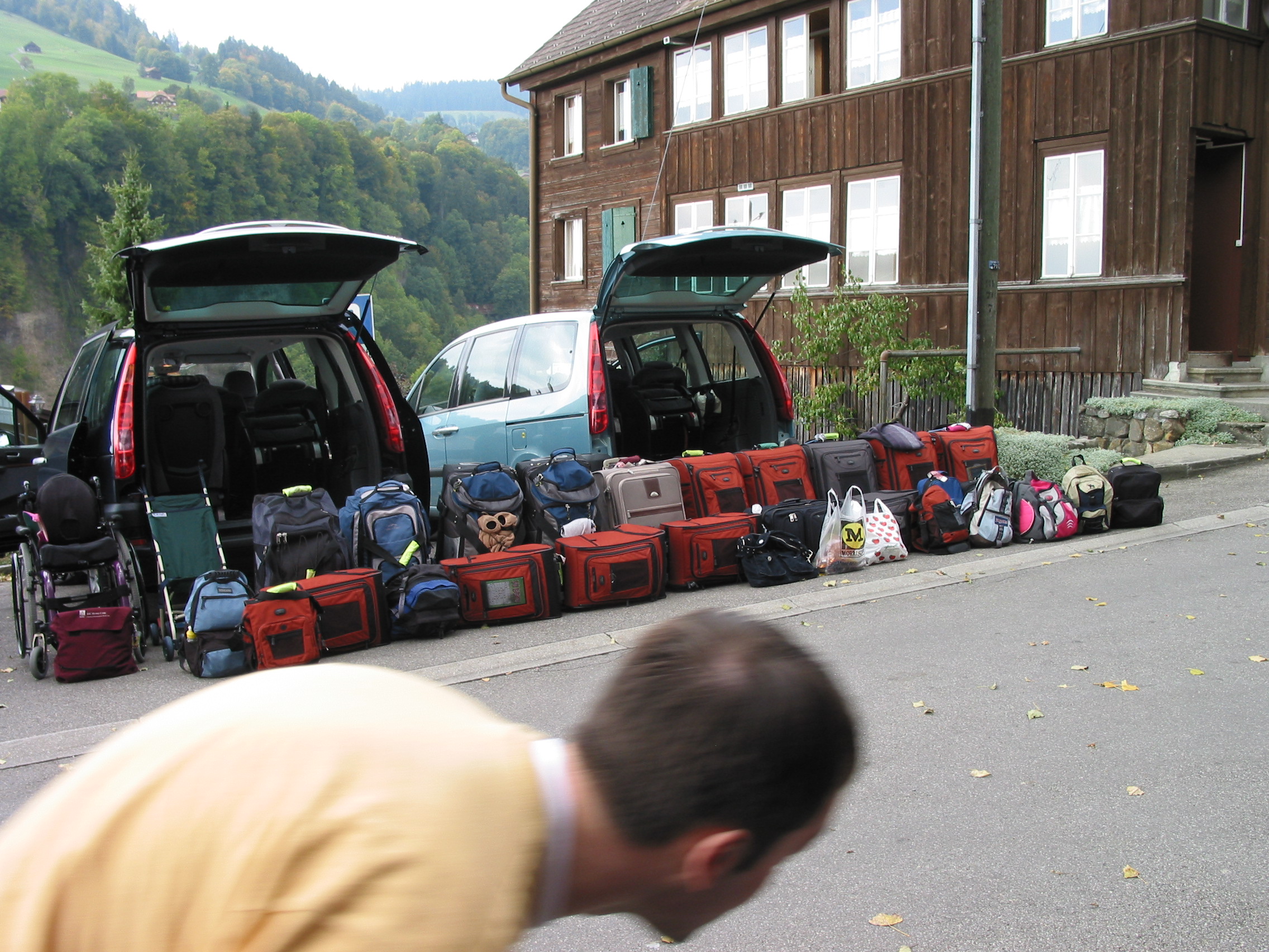 Europe Trip 2005 - Switzerland (Sigisvil - Lodge in the Alps, Swiss Cow Bells, Waterfall Hike, German Potato Salad, Spaetzle)