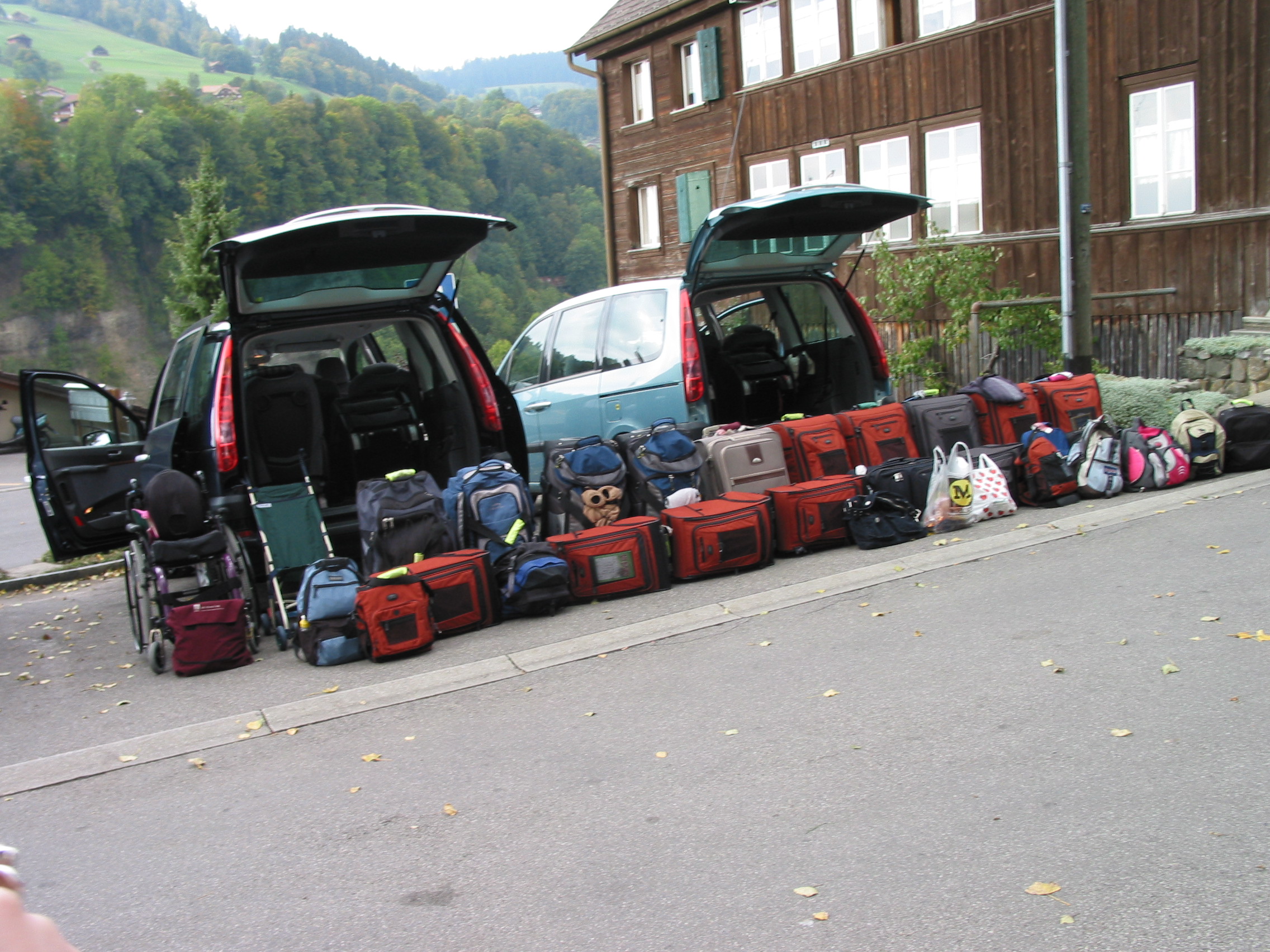Europe Trip 2005 - Switzerland (Sigisvil - Lodge in the Alps, Swiss Cow Bells, Waterfall Hike, German Potato Salad, Spaetzle)