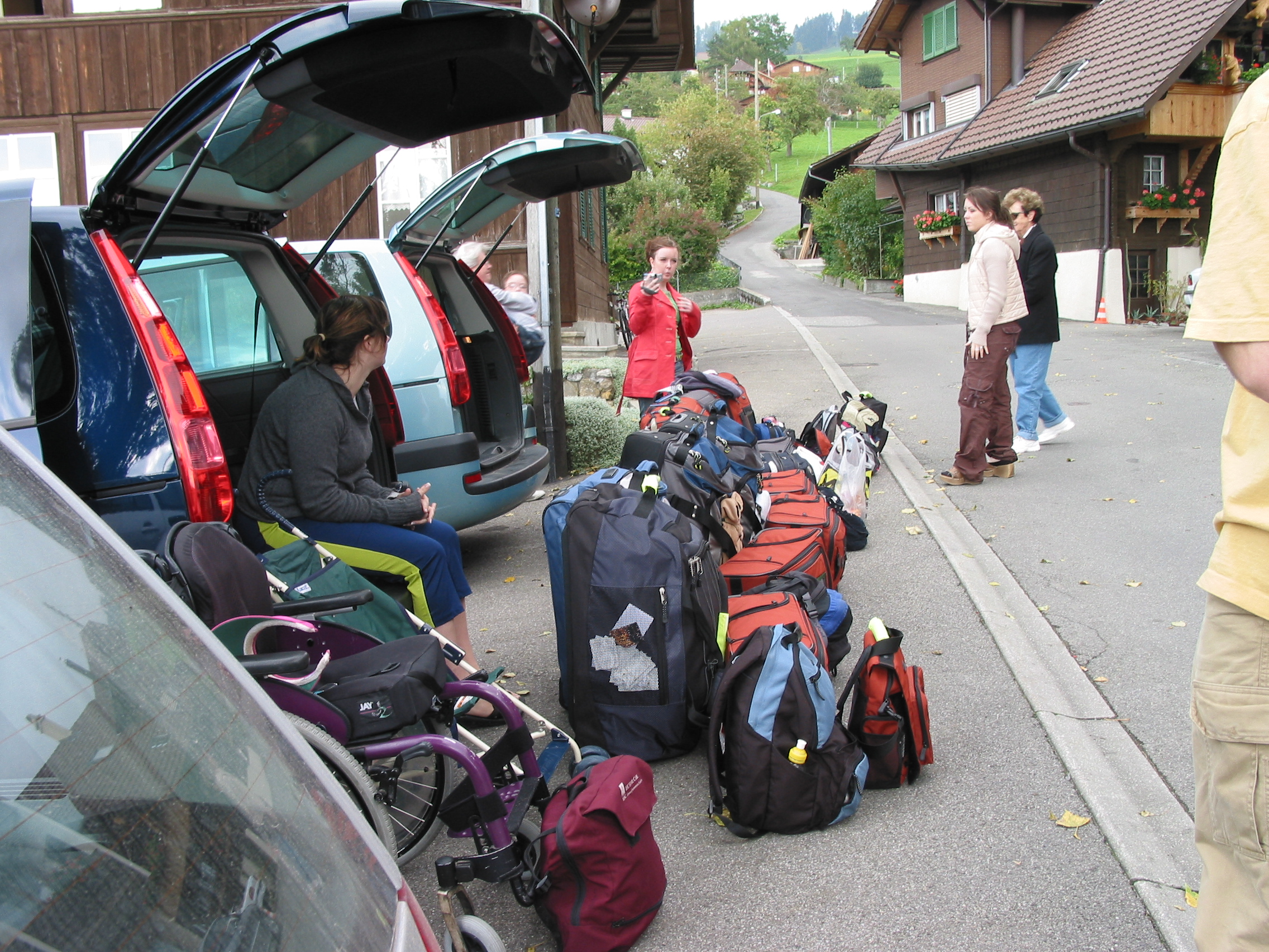 Europe Trip 2005 - Switzerland (Sigisvil - Lodge in the Alps, Swiss Cow Bells, Waterfall Hike, German Potato Salad, Spaetzle)