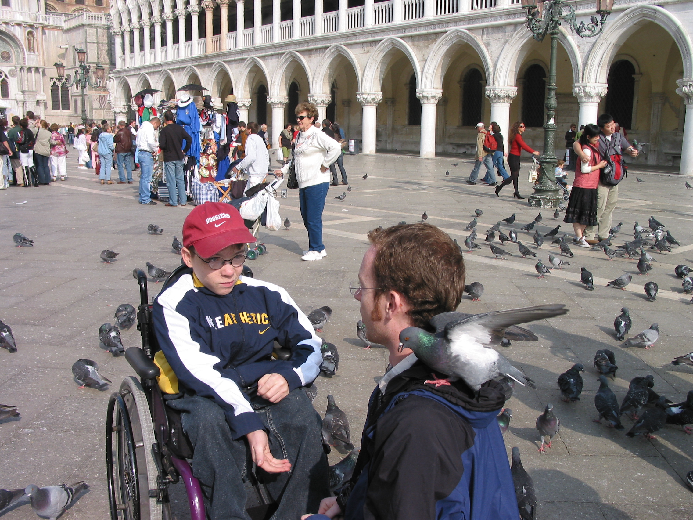 Europe Trip 2005 - Italy (Venice - Pigeons, St Mark's Basilica / Square / Clocktower, Gondola Ride, Gelato)