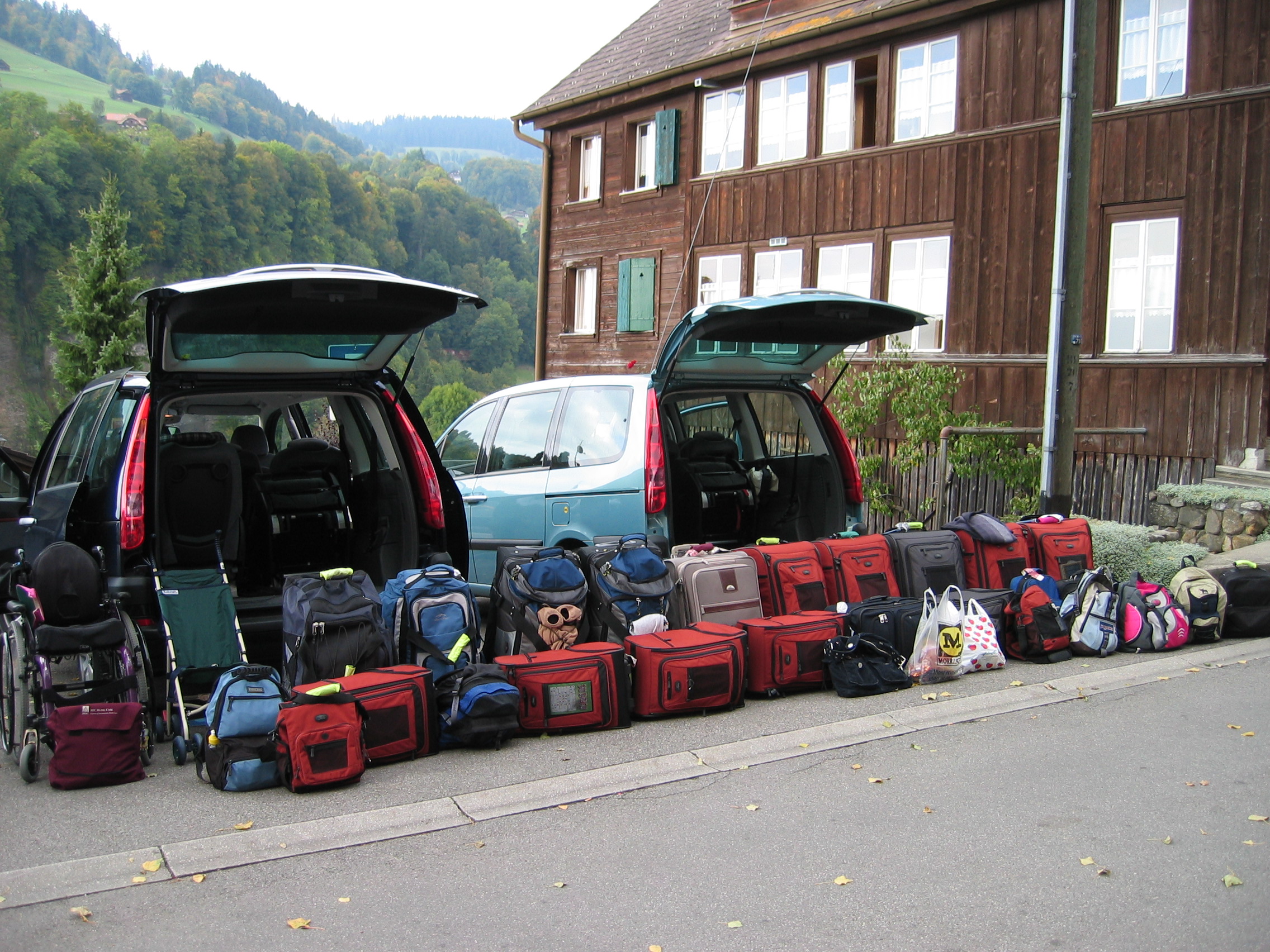 Europe Trip 2005 - Switzerland (Sigisvil - Lodge in the Alps, Swiss Cow Bells, Waterfall Hike, German Potato Salad, Spaetzle)