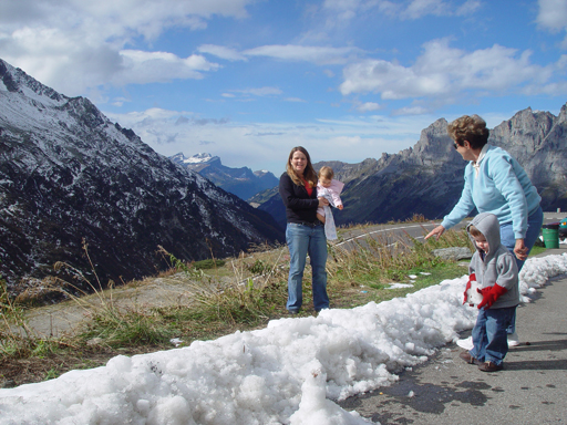 Europe Trip 2005 - Switzerland (Driving Over the Alps to Italy (Susten Pass), Playing in the Snow, Swiss Rest Stop Toilet)