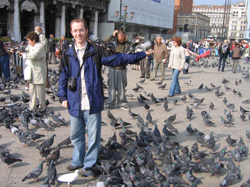 Europe Trip 2005 - Italy (Venice - Pigeons, St Mark's Basilica / Square / Clocktower, Gondola Ride, Gelato)