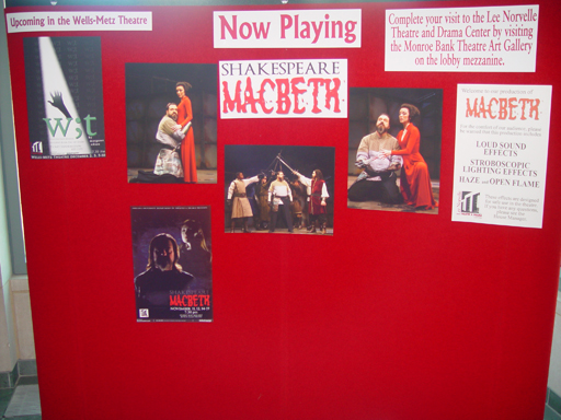 Trip to Bloomington, Indiana to see Vanessa in Macbeth