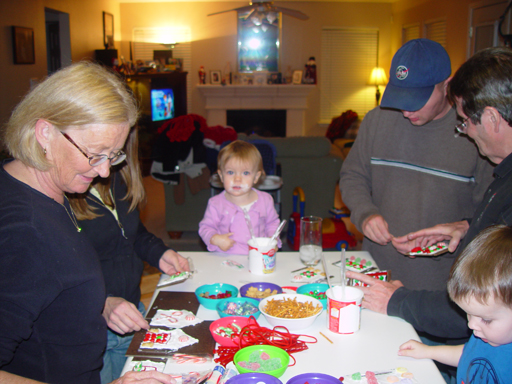 Christmas 2005 - Gingerbread Houses, Blue Bonnet Cafe, Santa's Make-Shift Sleigh