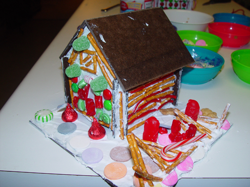 Christmas 2005 - Gingerbread Houses, Blue Bonnet Cafe, Santa's Make-Shift Sleigh