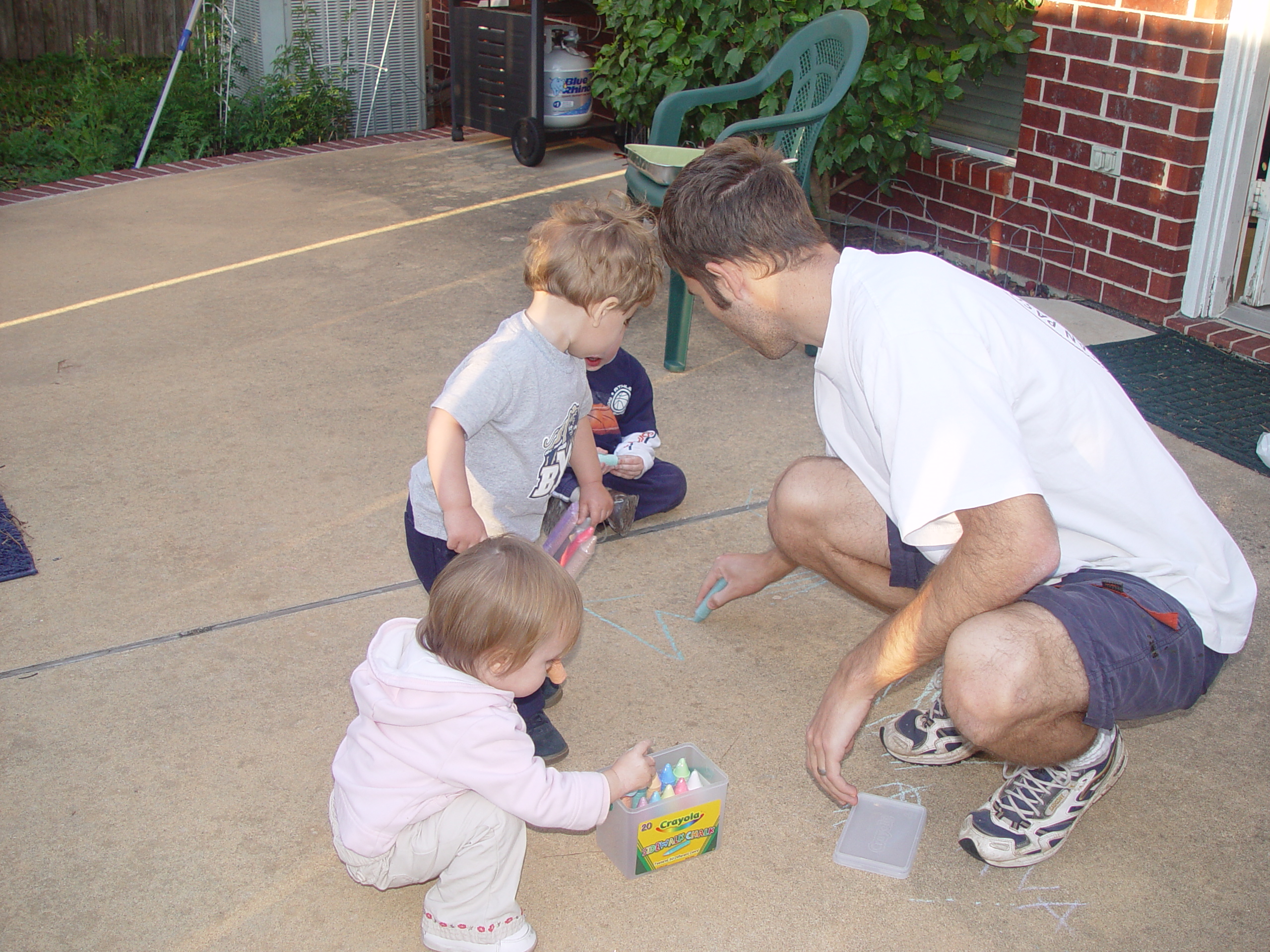 Coloring the Sidewalk w/ Ethan (Pearland, Texas), Planting Ava's Tree