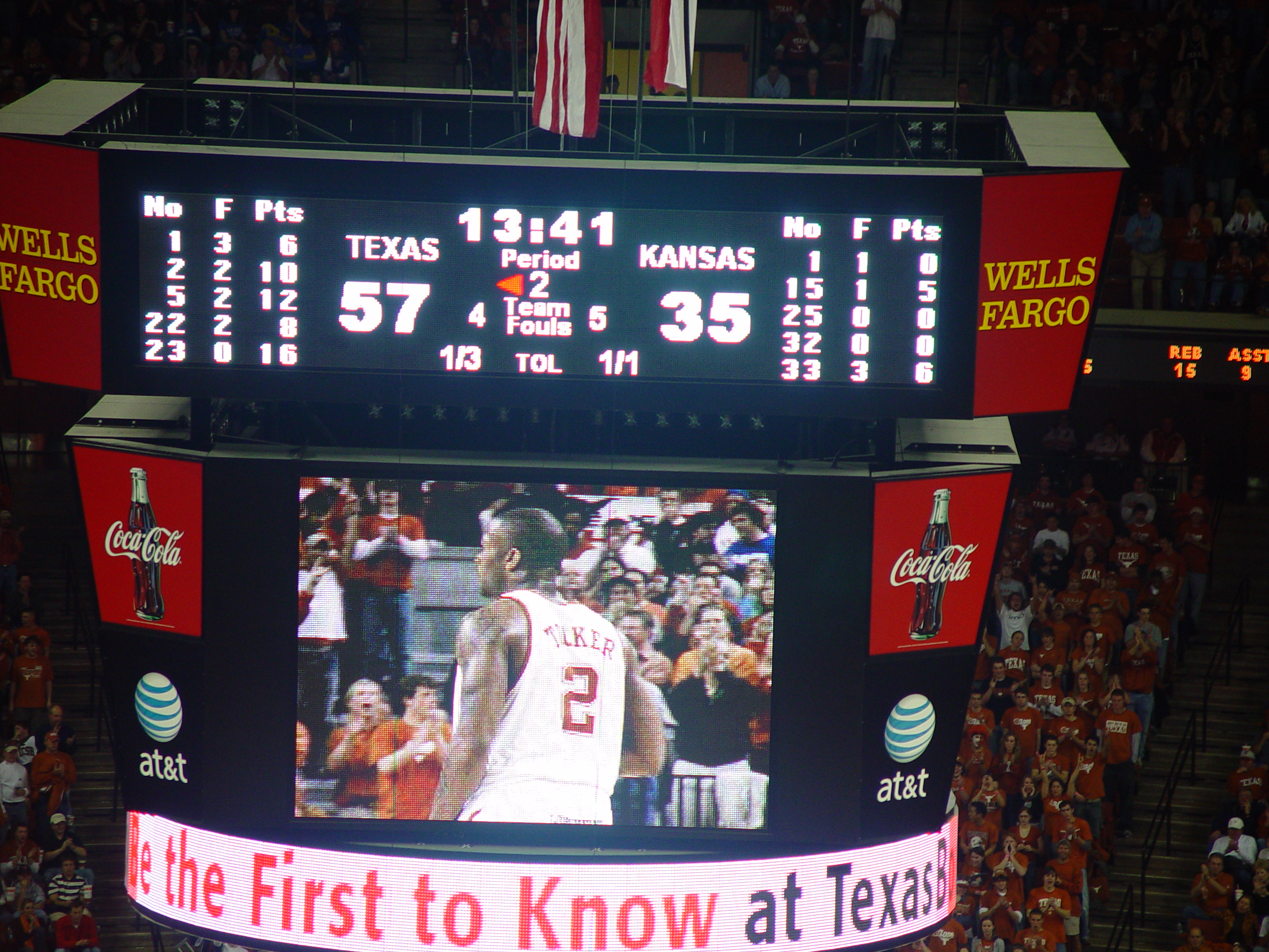 Austin Ice Bats, Longhorn Basketball - #7 Texas destroys #16 Kansas by 25