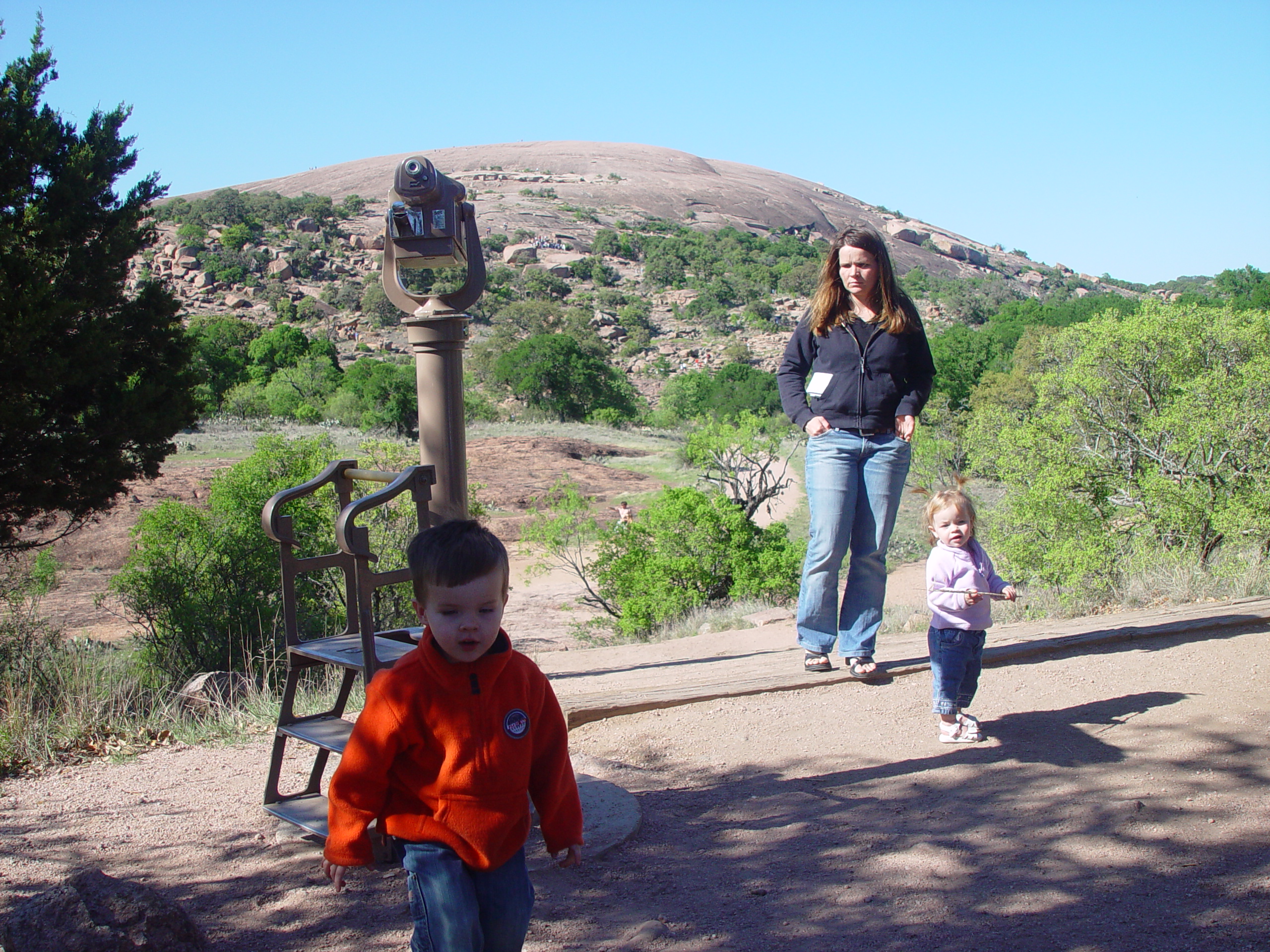 Bluebonnets, Climbing Enchanted Rock, Cooper's Old Time Pit Bar-B-Que (Home of the Big Chop)