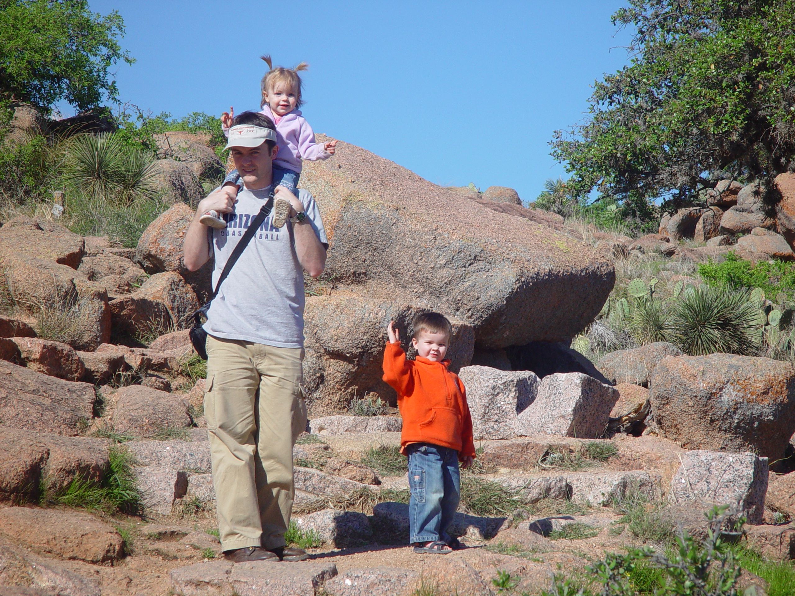 Bluebonnets, Climbing Enchanted Rock, Cooper's Old Time Pit Bar-B-Que (Home of the Big Chop)