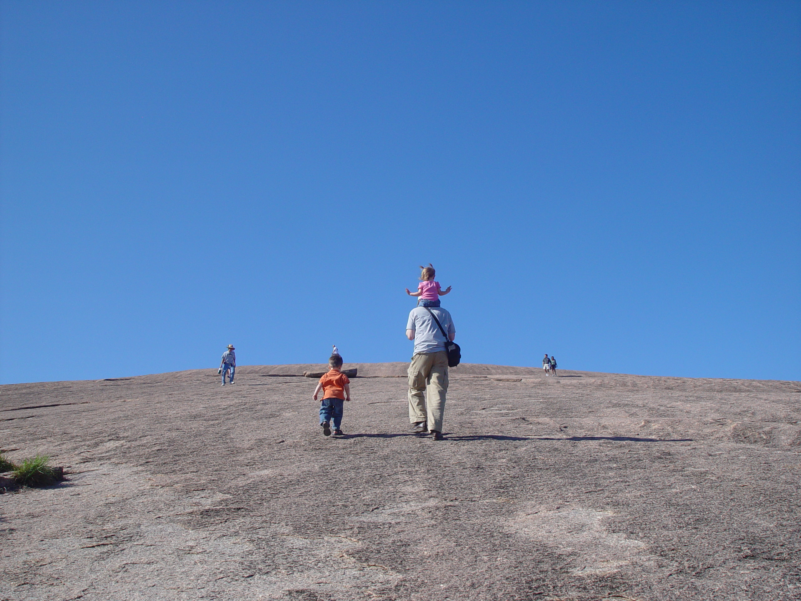 Bluebonnets, Climbing Enchanted Rock, Cooper's Old Time Pit Bar-B-Que (Home of the Big Chop)