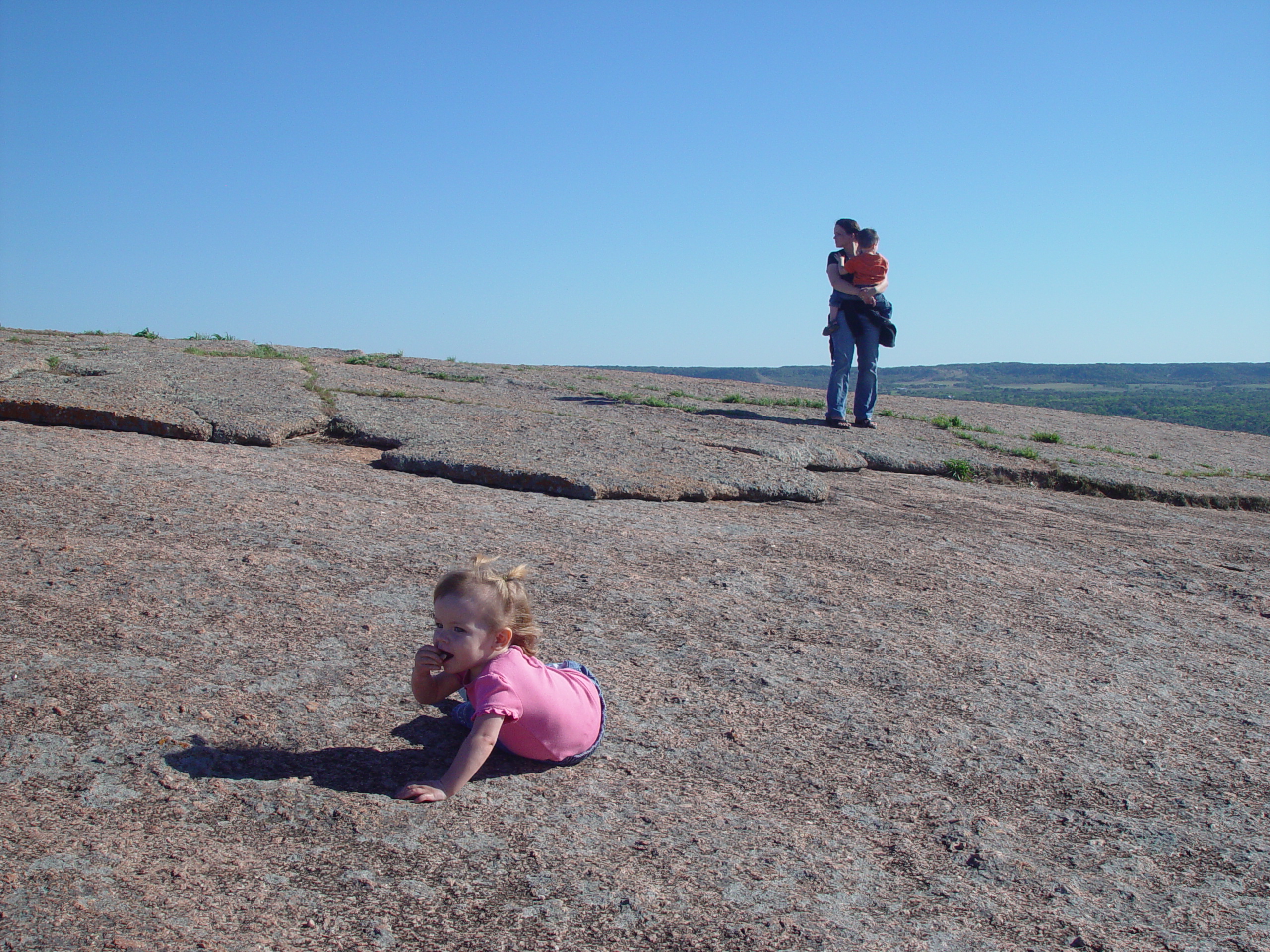 Bluebonnets, Climbing Enchanted Rock, Cooper's Old Time Pit Bar-B-Que (Home of the Big Chop)