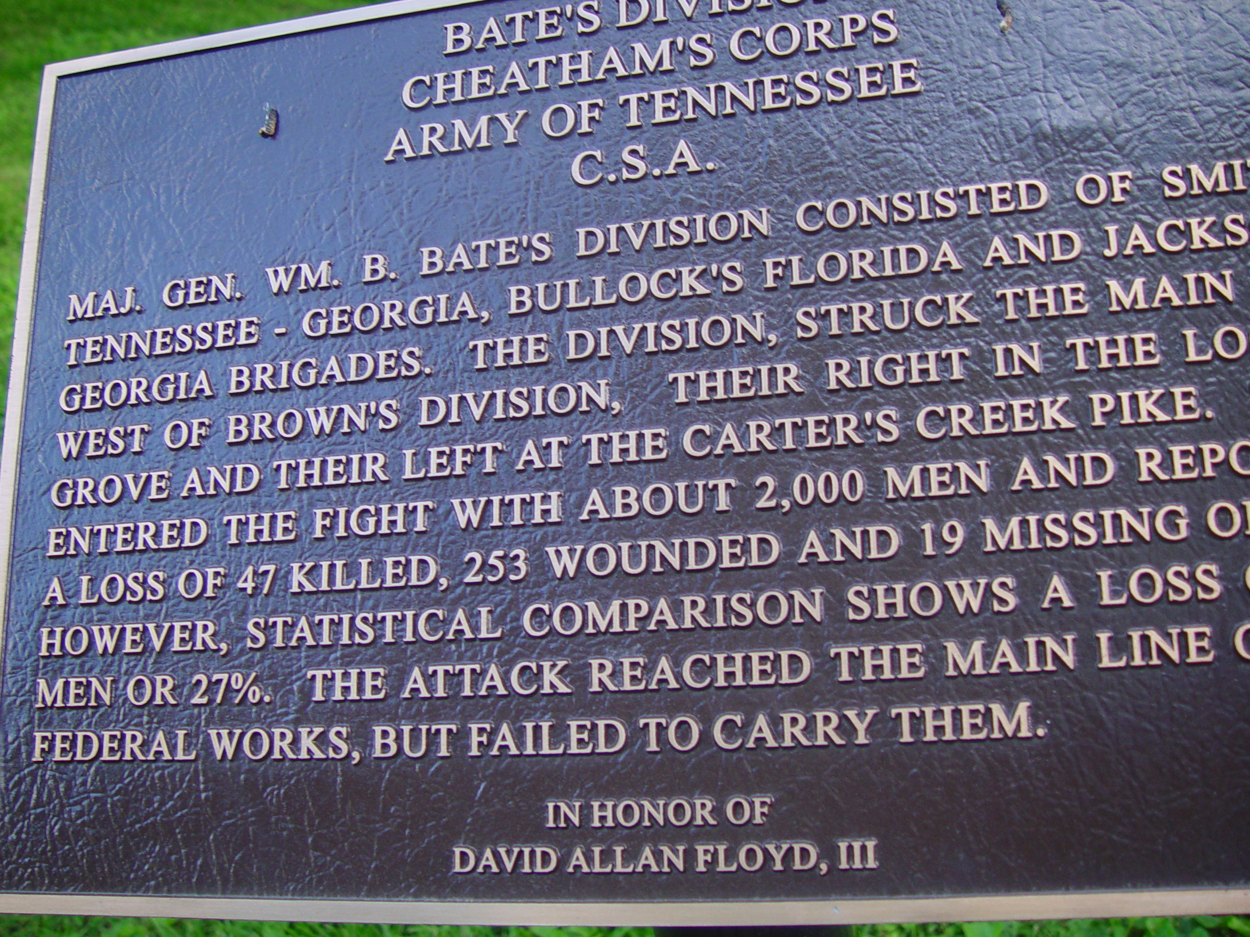 Indiana Trip - Tennessee, Alabama, Mississippi - Nashville, Franklin (Confederate Cemetary) Birmingham, Jackson