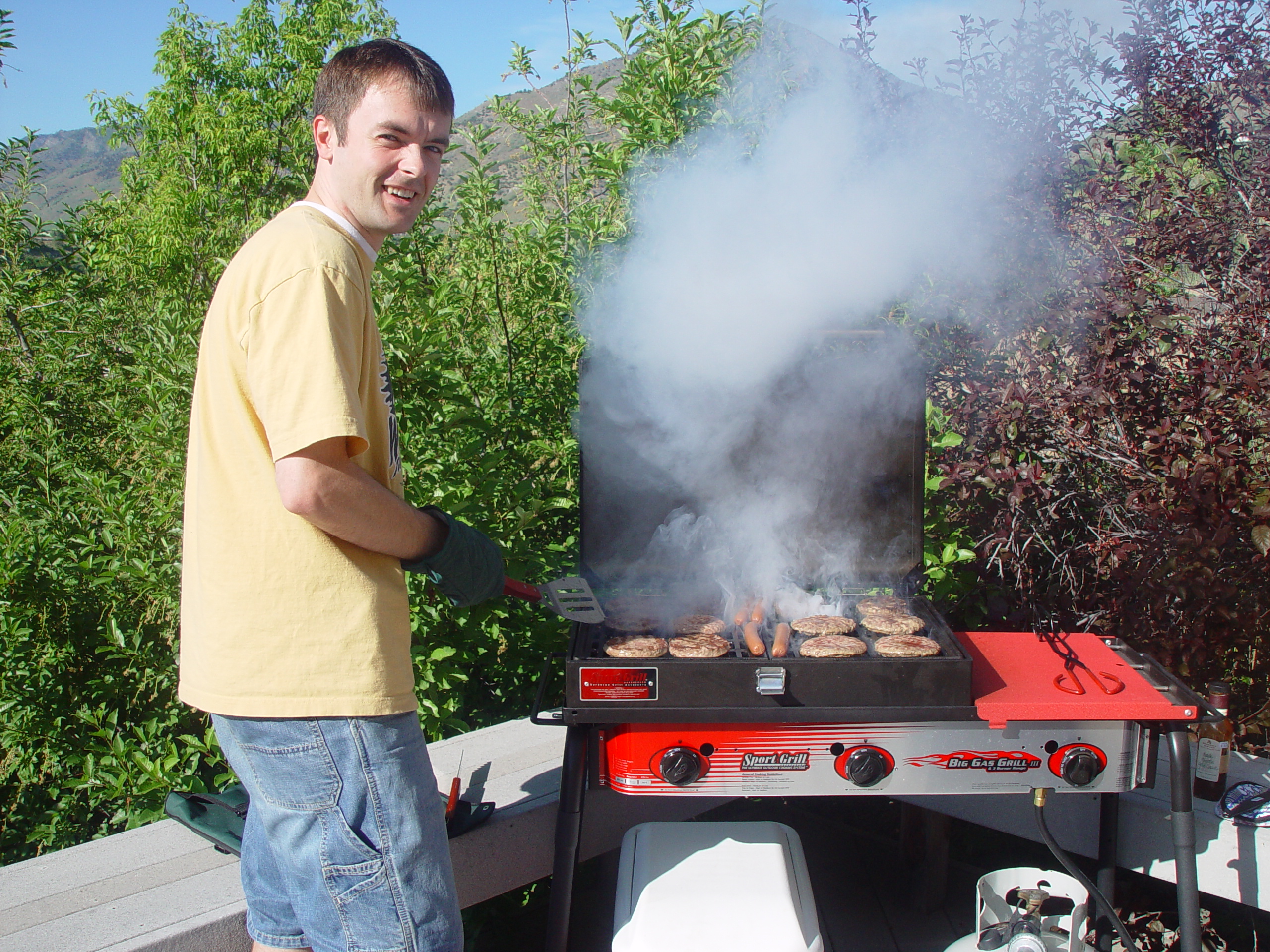 Memorial Day 2006 - Logan, Utah - Ballam BBQ, Snow at Bear Lake Cabin, Mortensens, Tennis