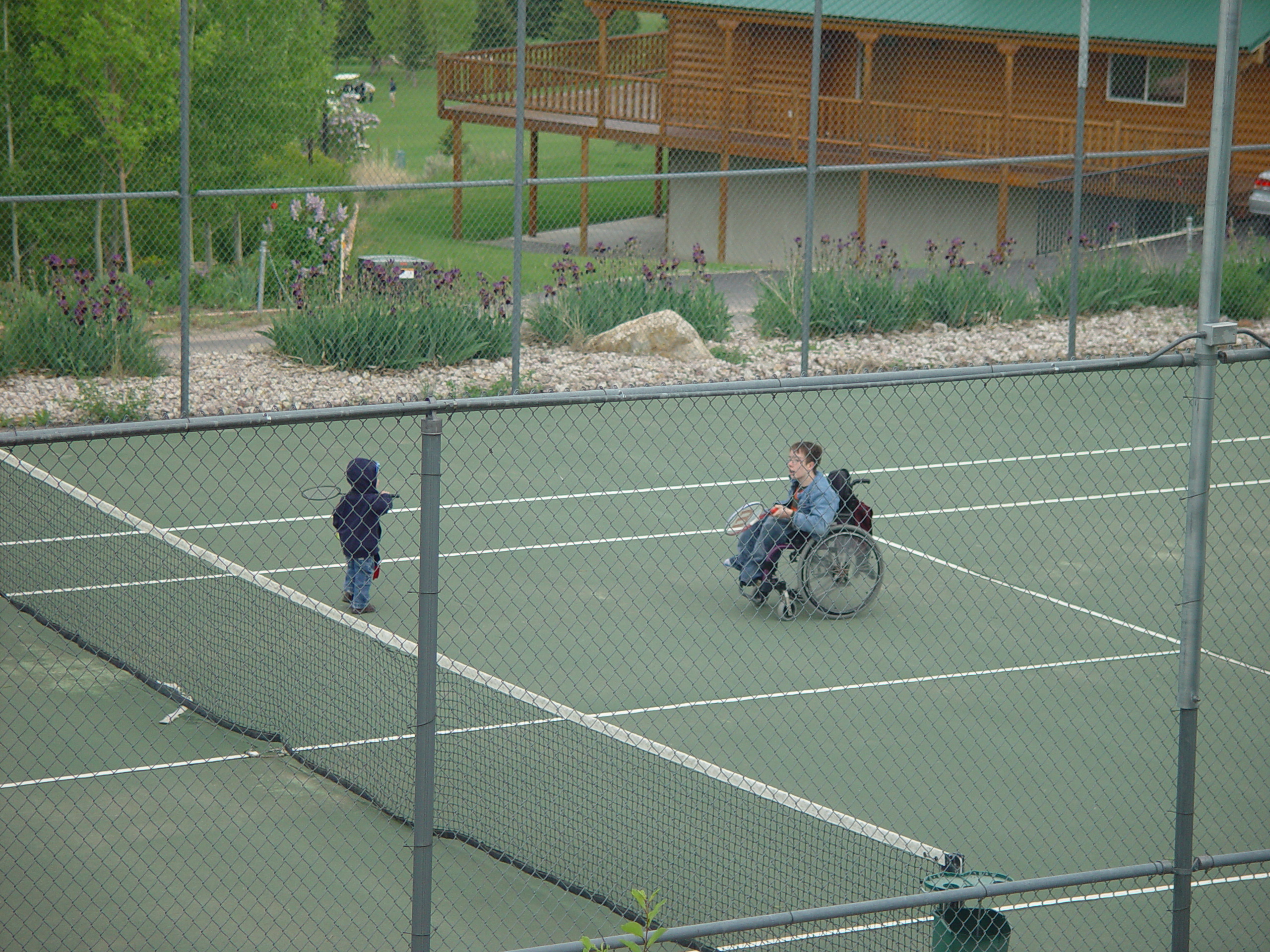 Memorial Day 2006 - Logan, Utah - Ballam BBQ, Snow at Bear Lake Cabin, Mortensens, Tennis