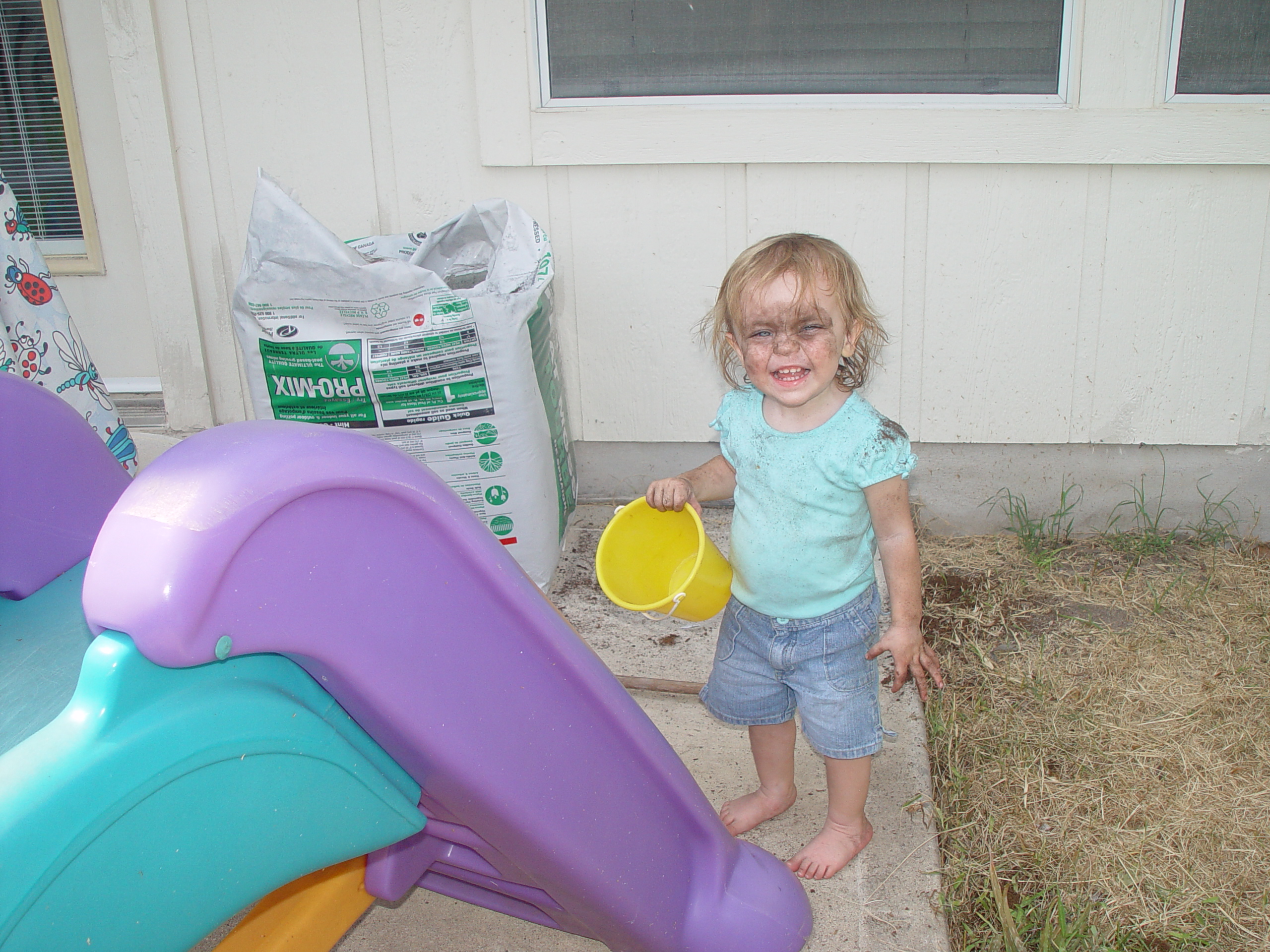 Ava Plays in the Peat Moss, Fixing the Fence, Round Rock Express Game, Surfer, Rabbit, and Monkey