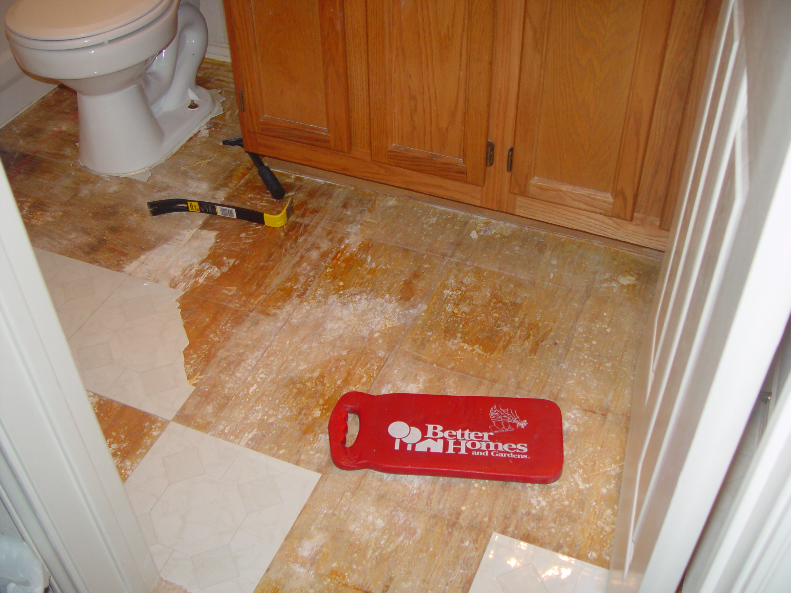 Tiling the Upstairs Bathroom