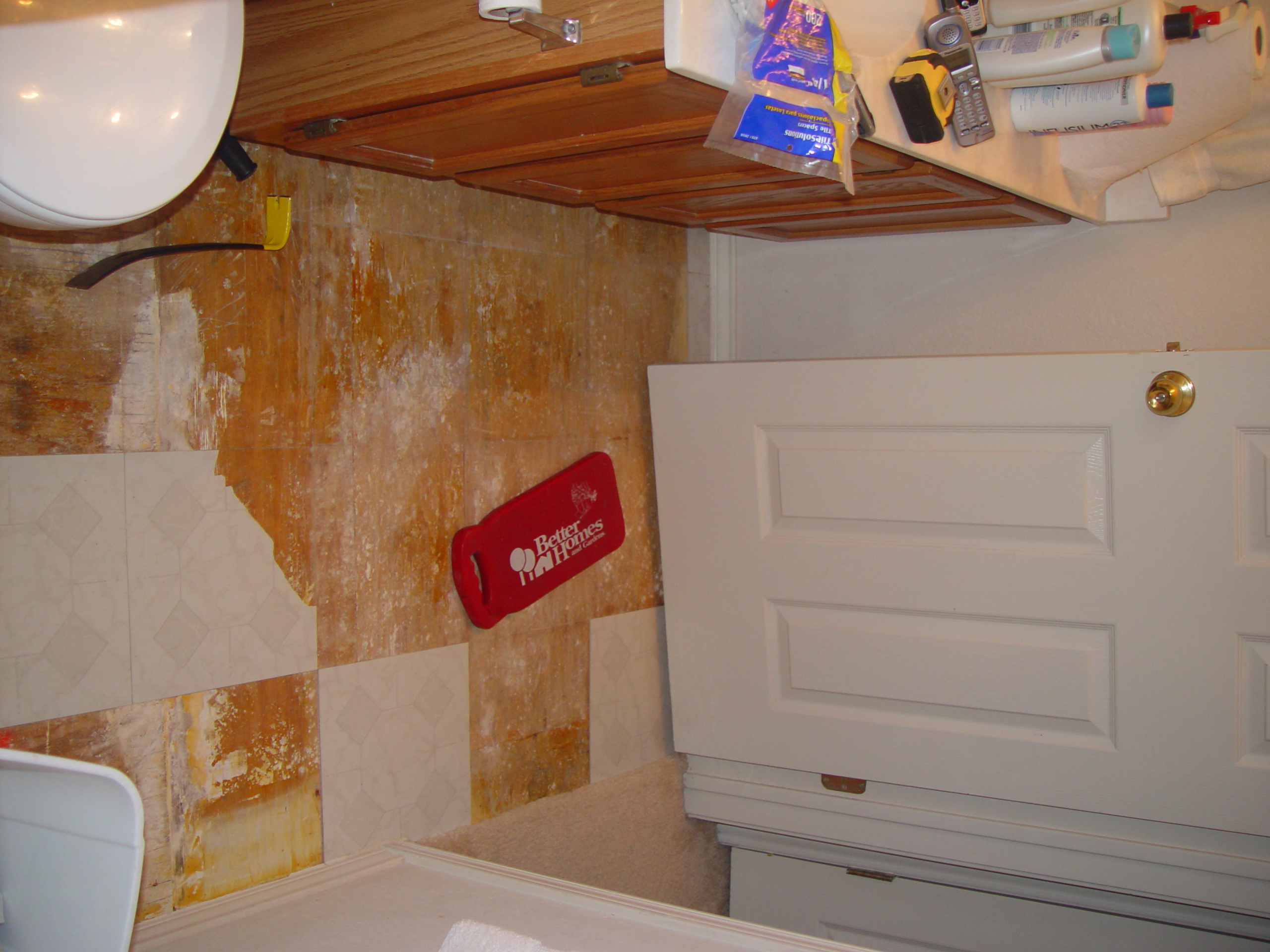 Tiling the Upstairs Bathroom