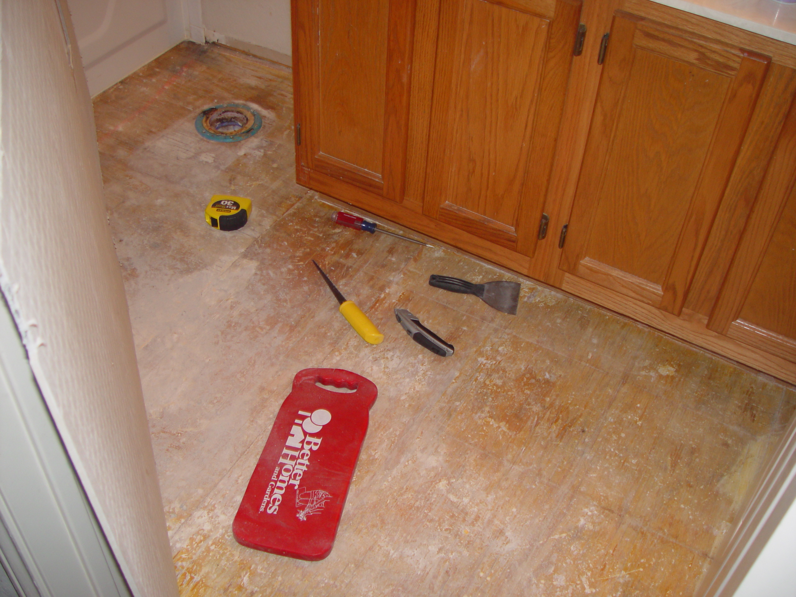 Tiling the Upstairs Bathroom