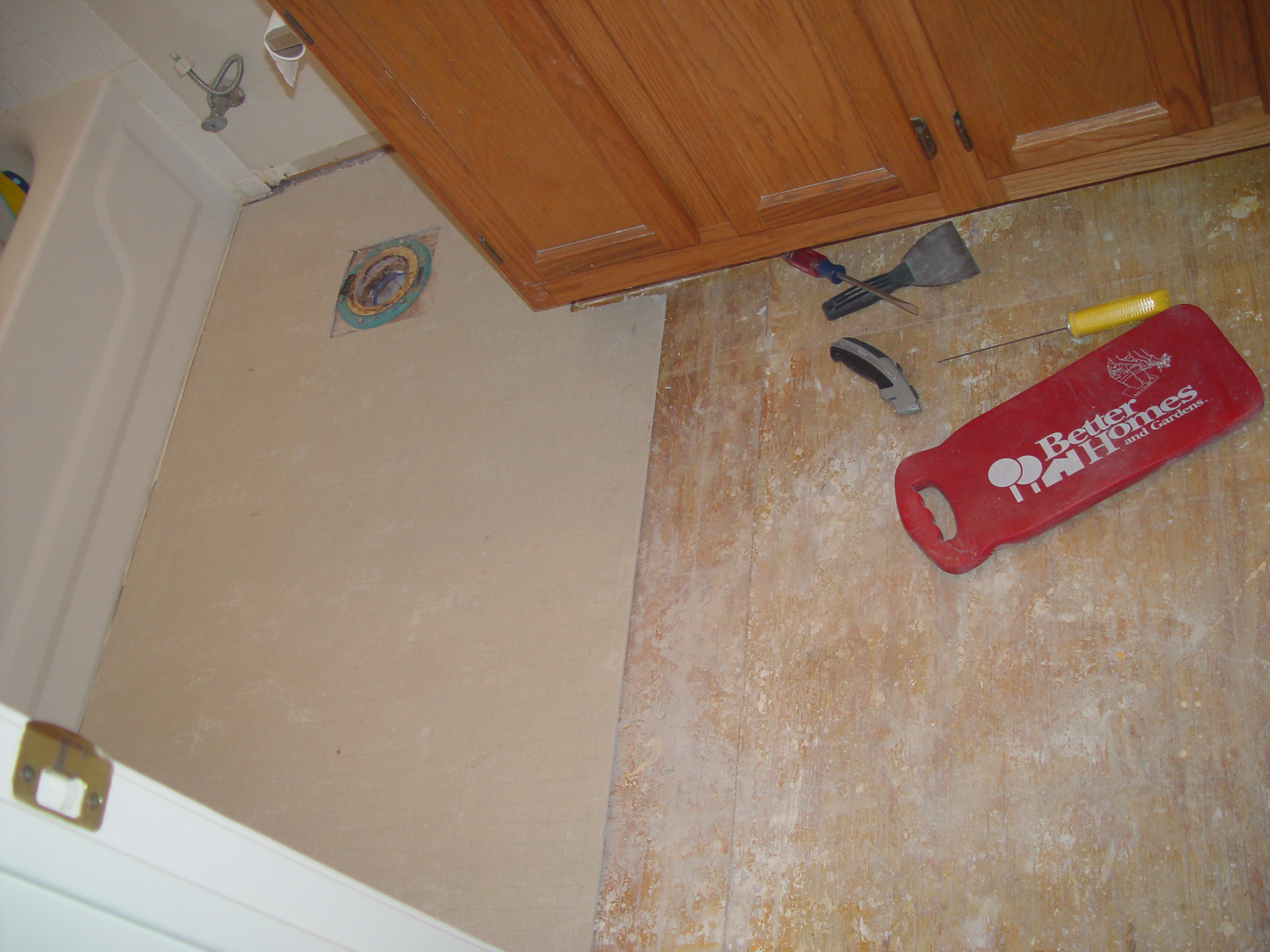 Tiling the Upstairs Bathroom