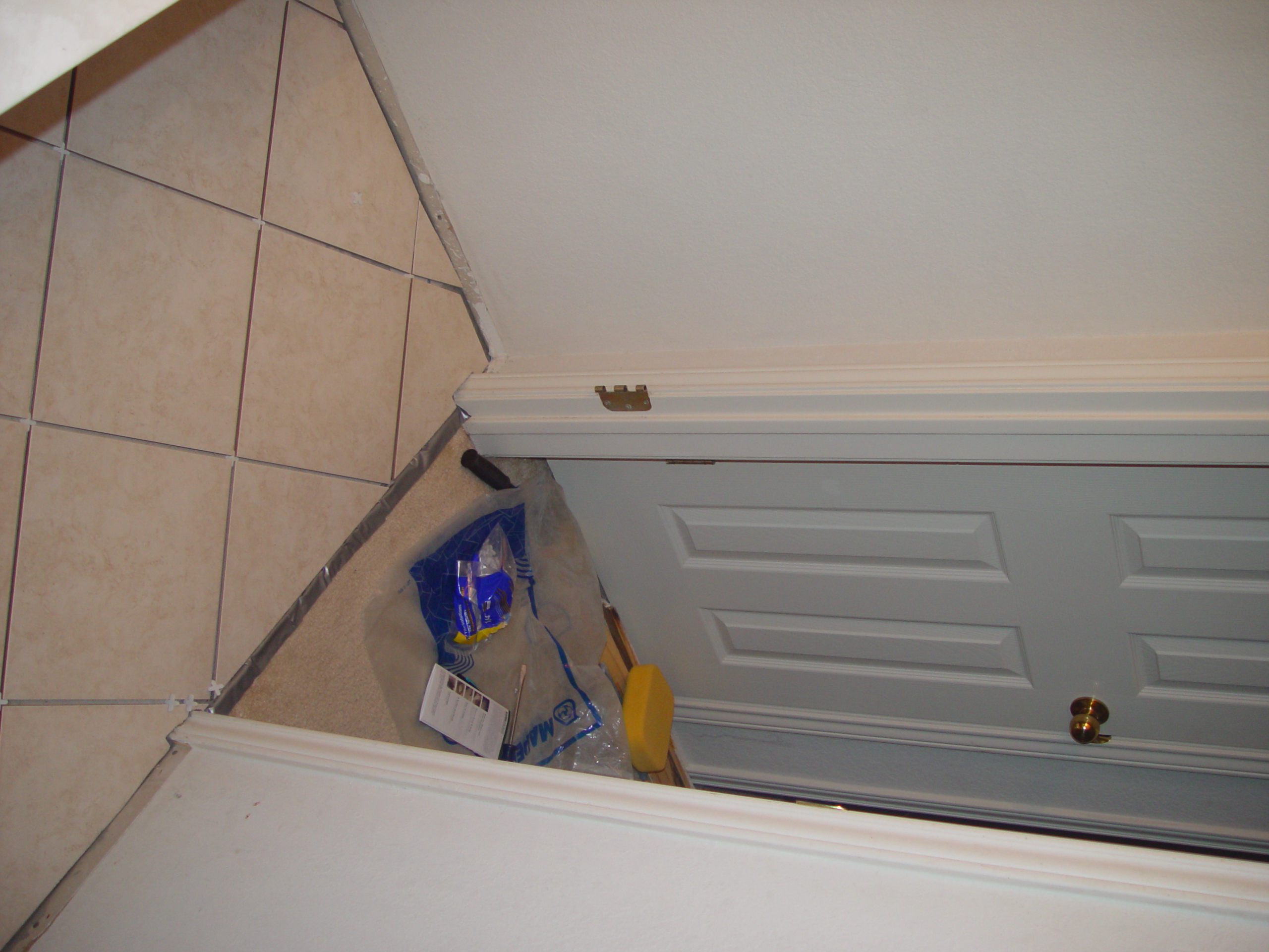 Tiling the Upstairs Bathroom