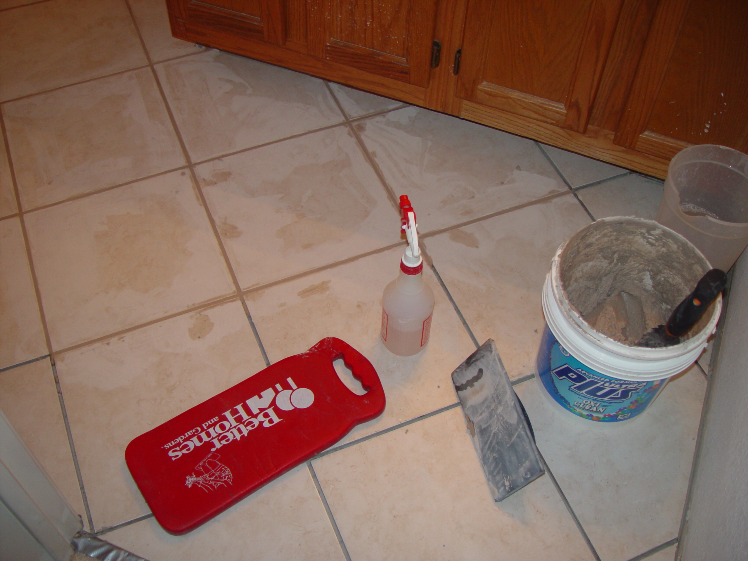 Tiling the Upstairs Bathroom