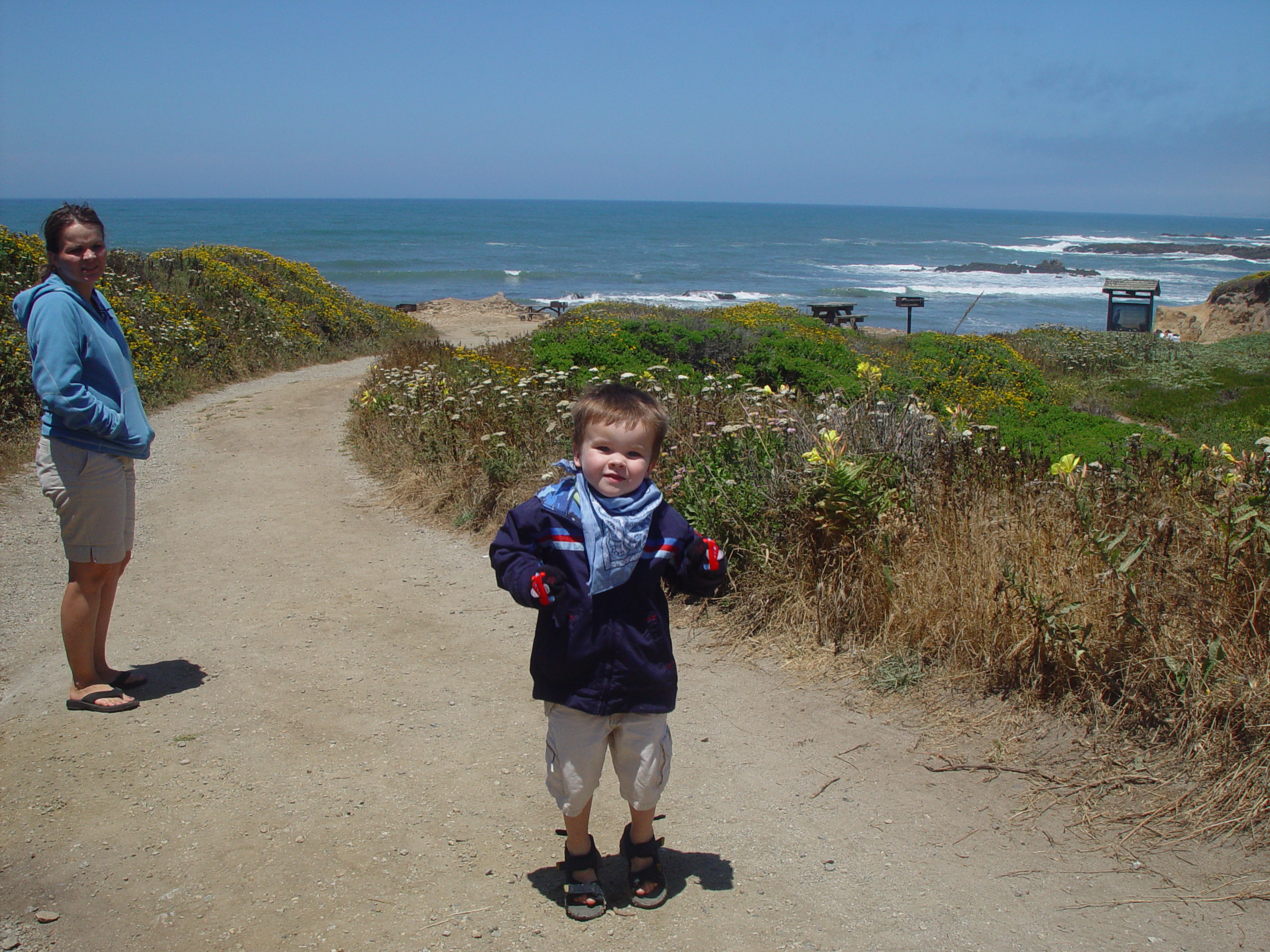Visiting Grandma & Grandpa Palmer - Castro Valley, California (Half Moon Bay, Cyclops, BART, J.D.'s Blueberry Pancakes)
