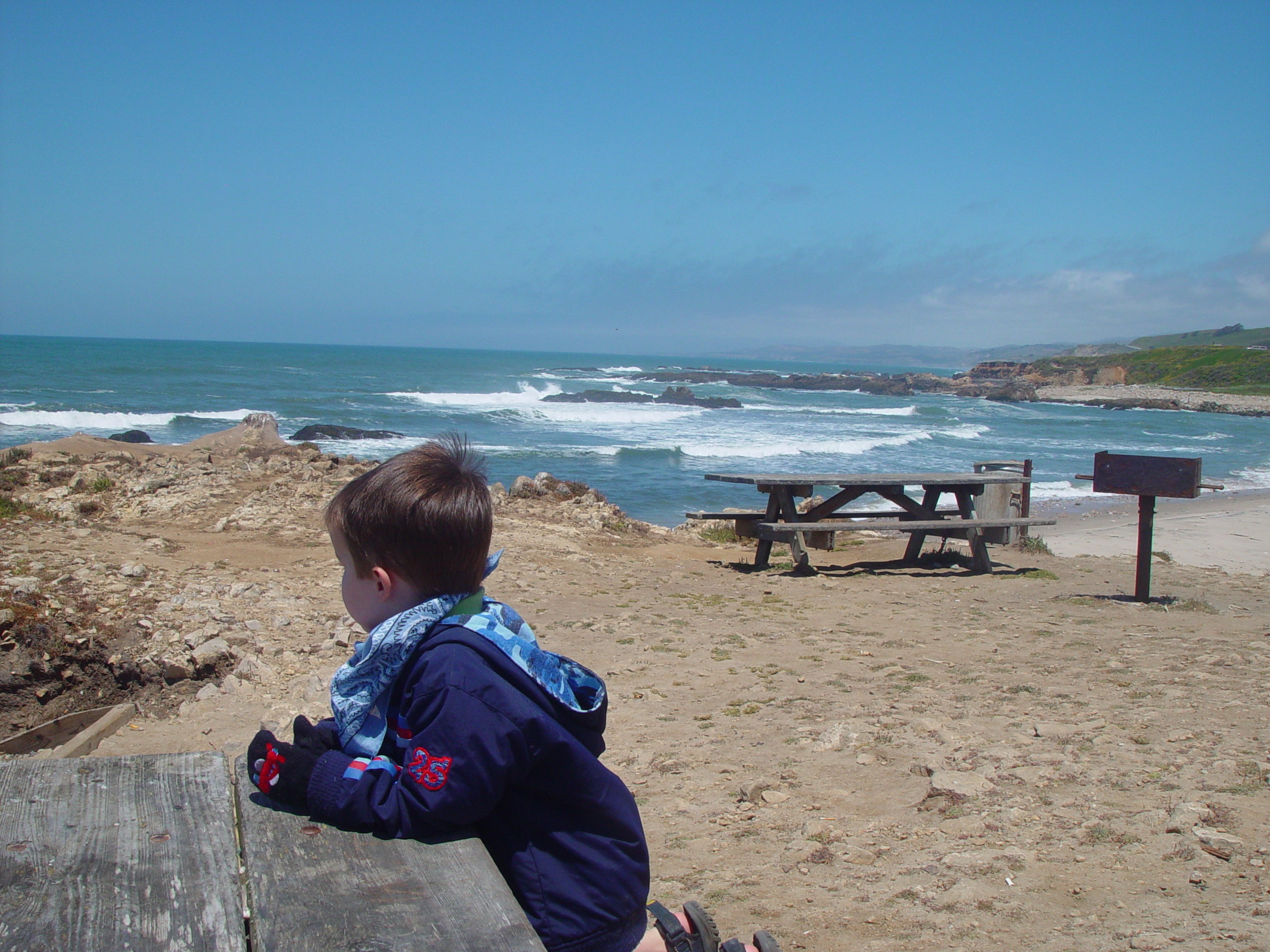 Visiting Grandma & Grandpa Palmer - Castro Valley, California (Half Moon Bay, Cyclops, BART, J.D.'s Blueberry Pancakes)