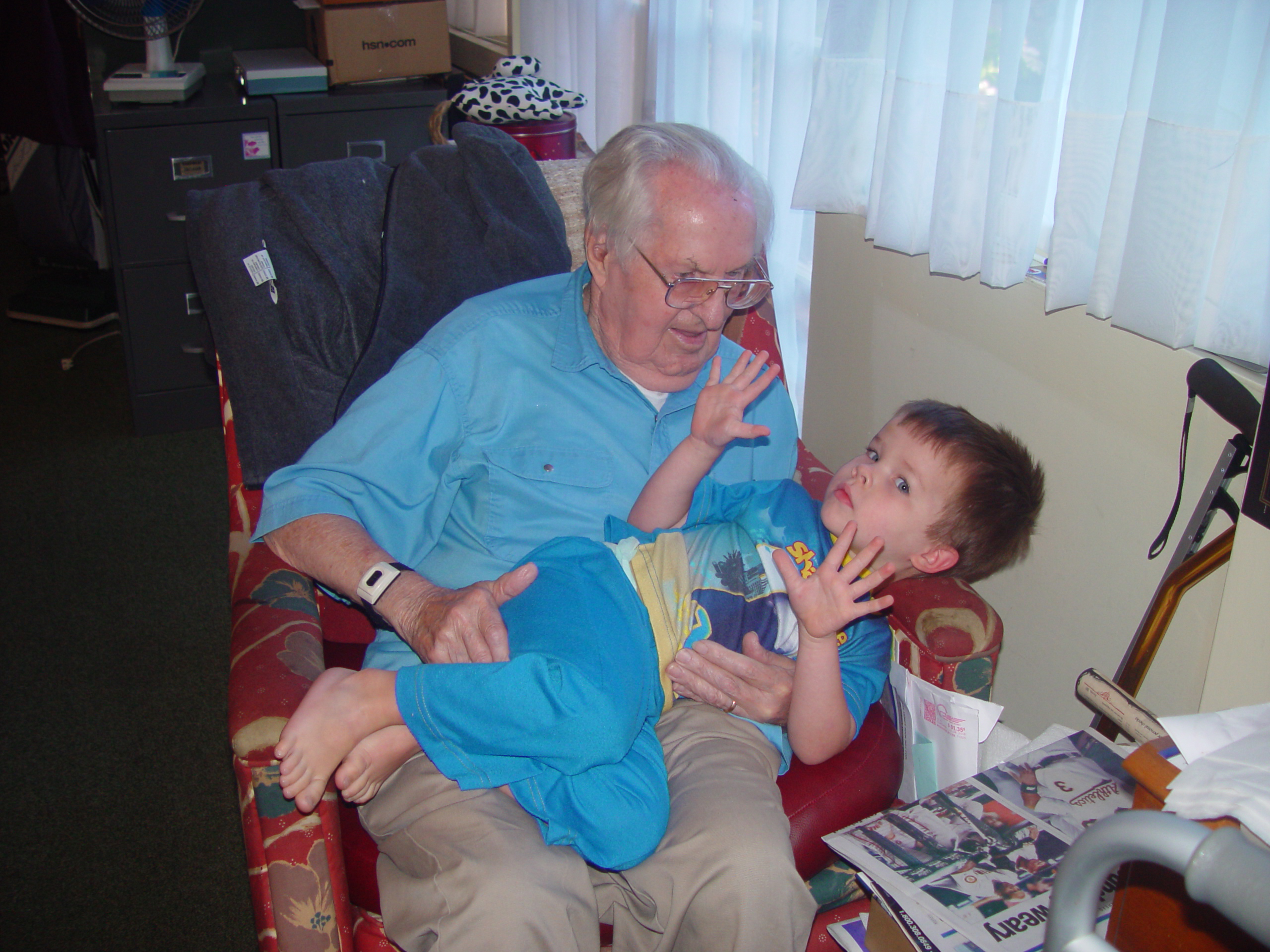 Visiting Grandma & Grandpa Palmer - Castro Valley, California (Half Moon Bay, Cyclops, BART, J.D.'s Blueberry Pancakes)