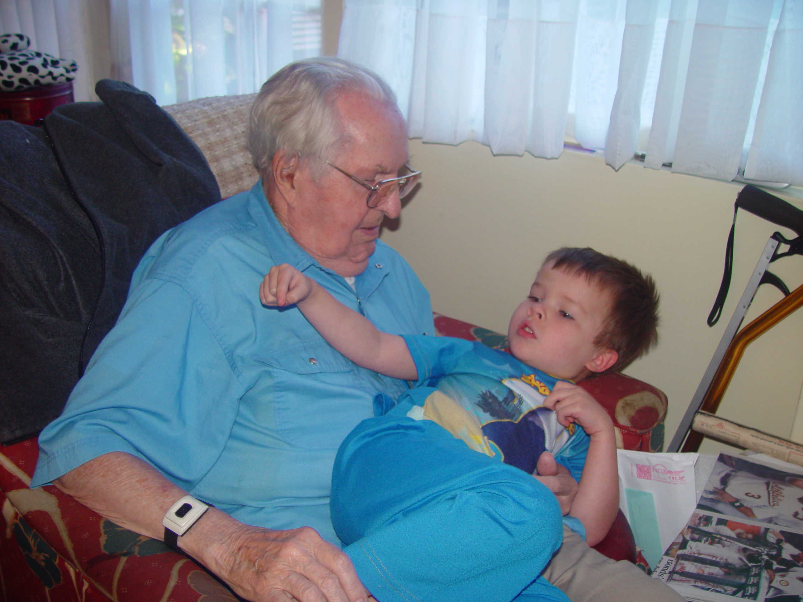 Visiting Grandma & Grandpa Palmer - Castro Valley, California (Half Moon Bay, Cyclops, BART, J.D.'s Blueberry Pancakes)