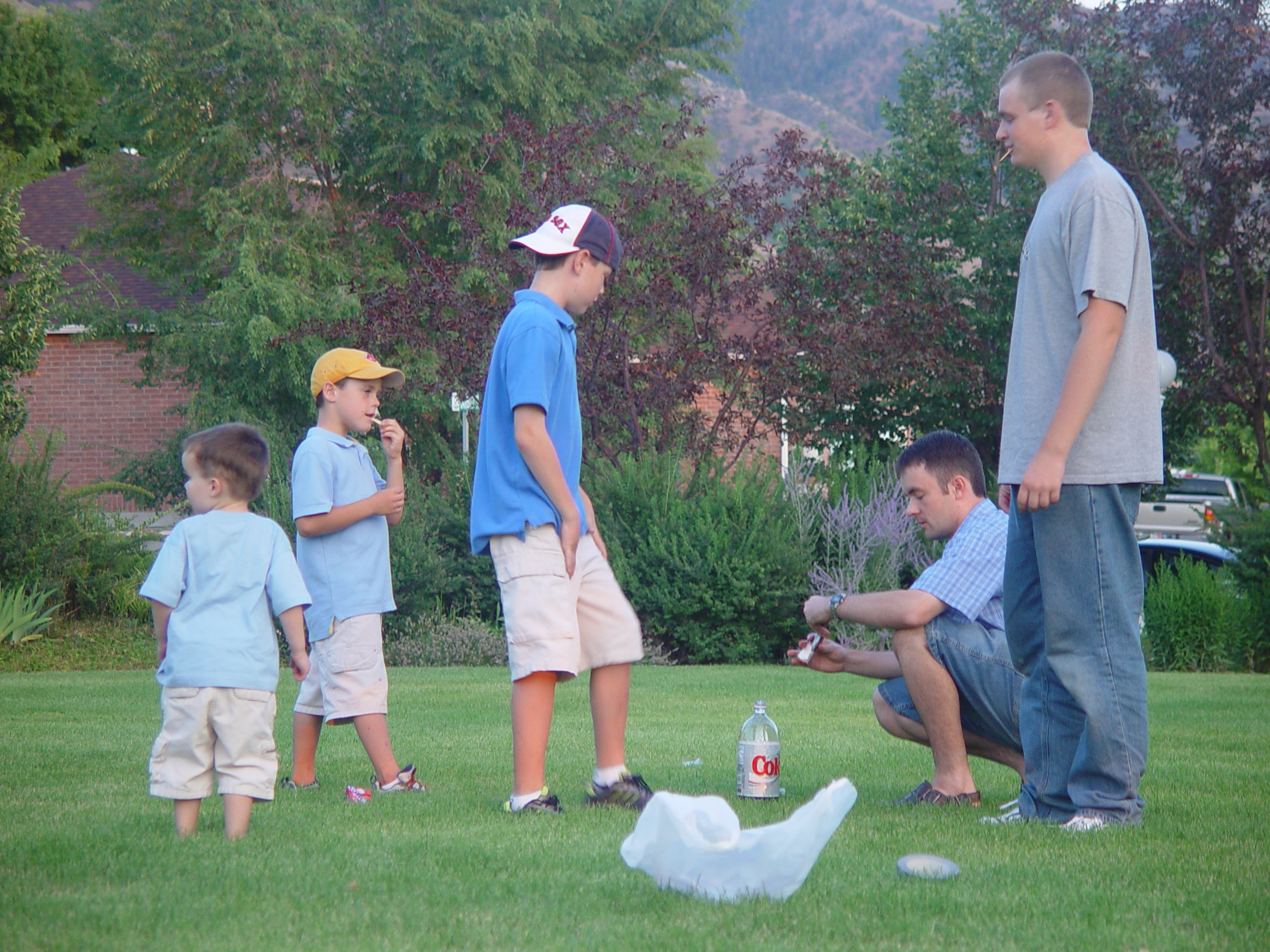 Pioneer Day Parade (Logan, Utah), Ballam Party (Mentos / Diet Coke Experiment), Fireworks, Grandpa Israelsen