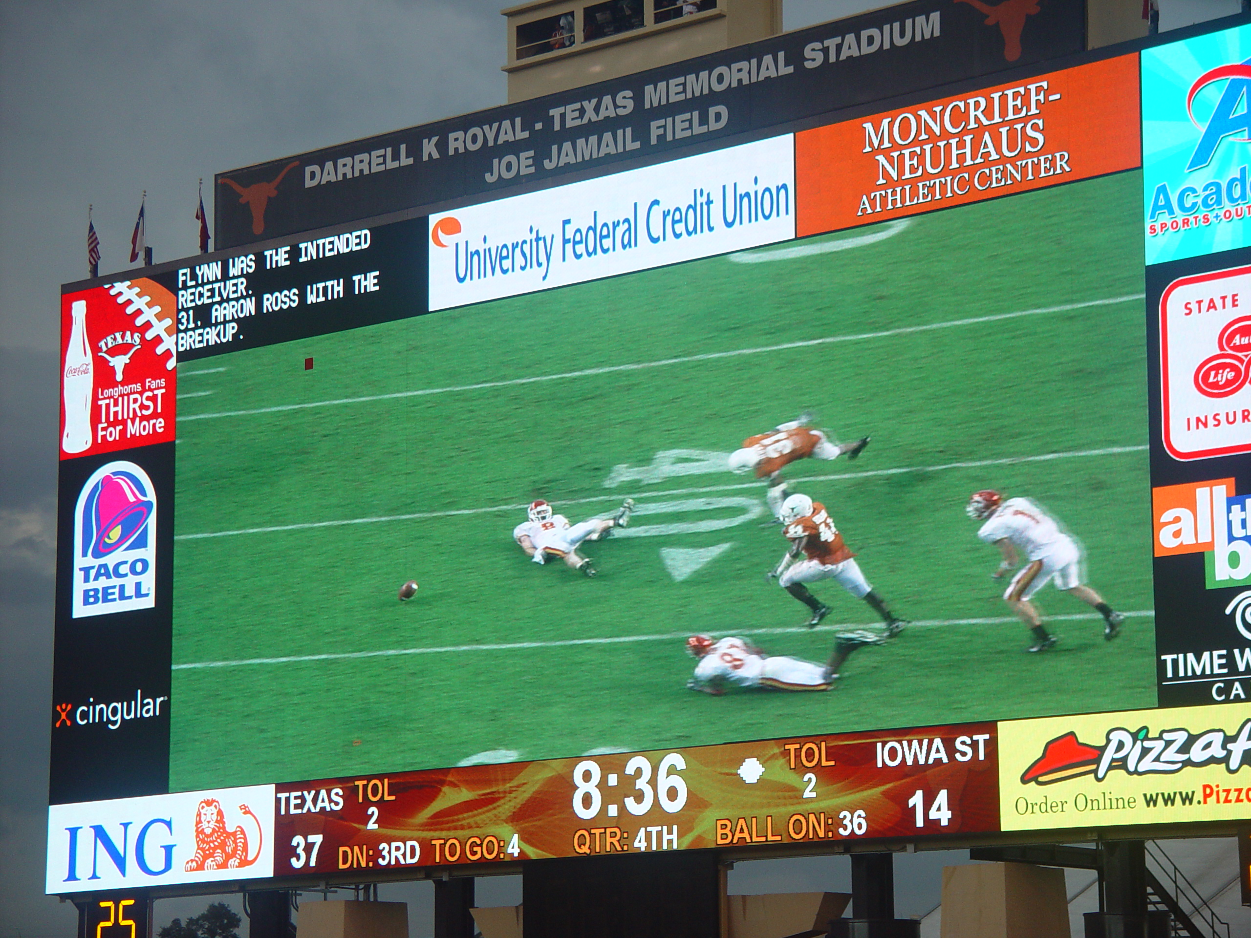 Joy School, Austin Bats (Congress Avenue Bridge), Football - #7 Texas Longhorns Destroy Iowa State 37-14
