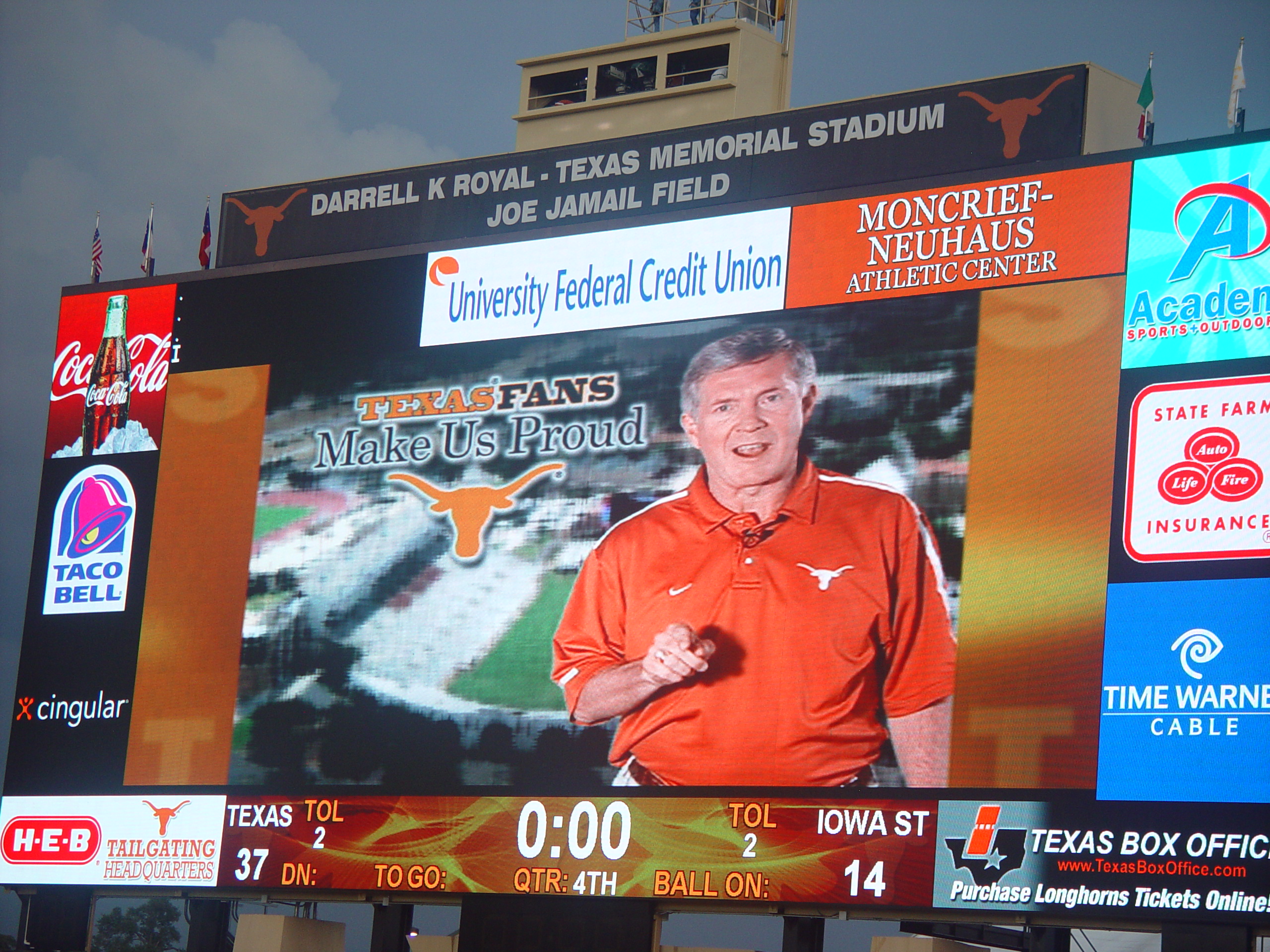 Joy School, Austin Bats (Congress Avenue Bridge), Football - #7 Texas Longhorns Destroy Iowa State 37-14