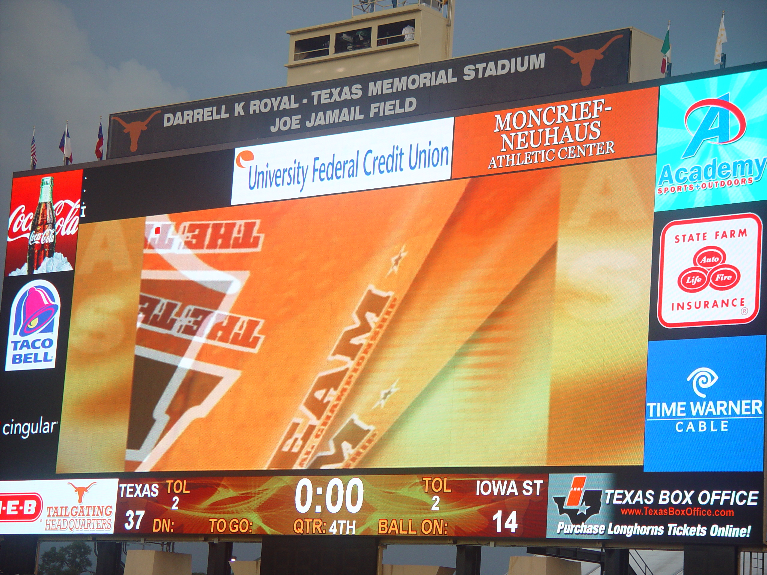 Joy School, Austin Bats (Congress Avenue Bridge), Football - #7 Texas Longhorns Destroy Iowa State 37-14