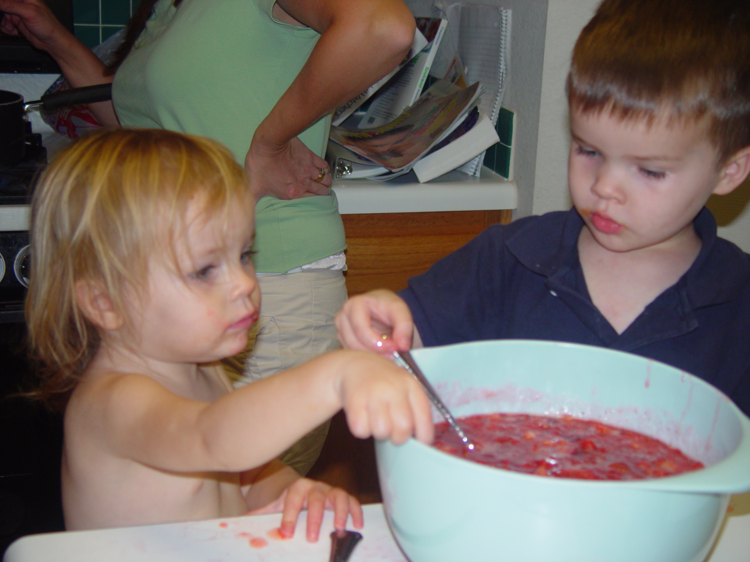 Austin Bats (McNeil Bridge), Zack & Ava Making Strawberry Jam, Backyard BBQ