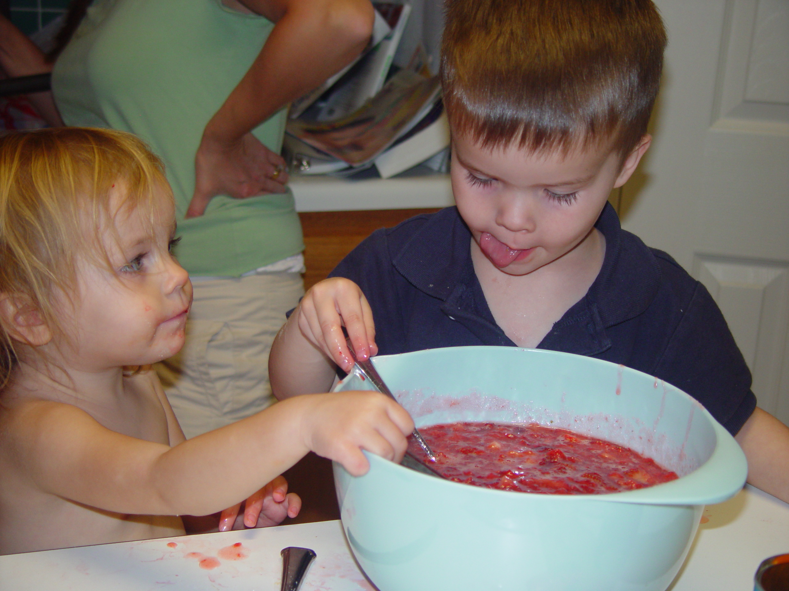 Austin Bats (McNeil Bridge), Zack & Ava Making Strawberry Jam, Backyard BBQ