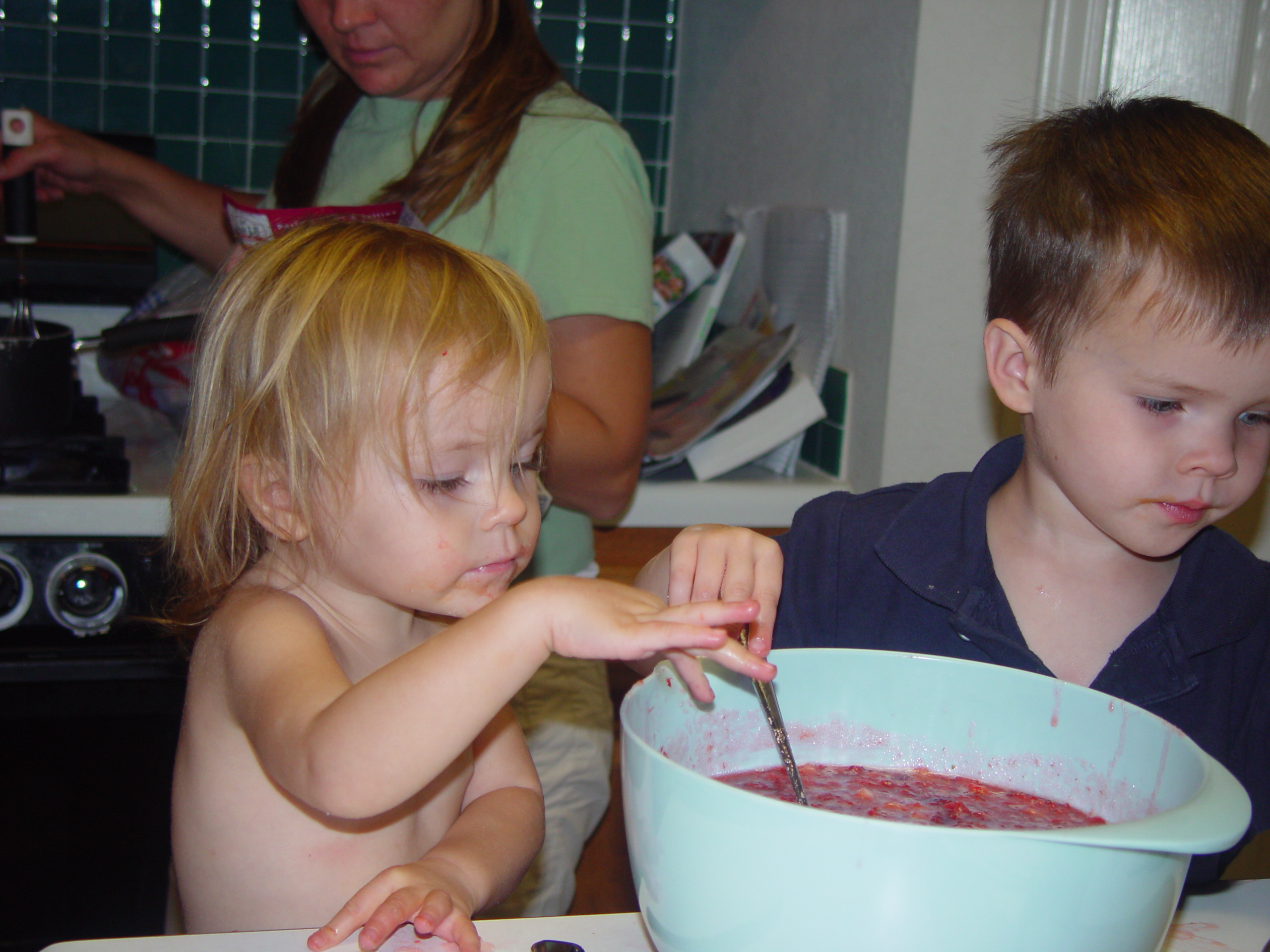 Austin Bats (McNeil Bridge), Zack & Ava Making Strawberry Jam, Backyard BBQ