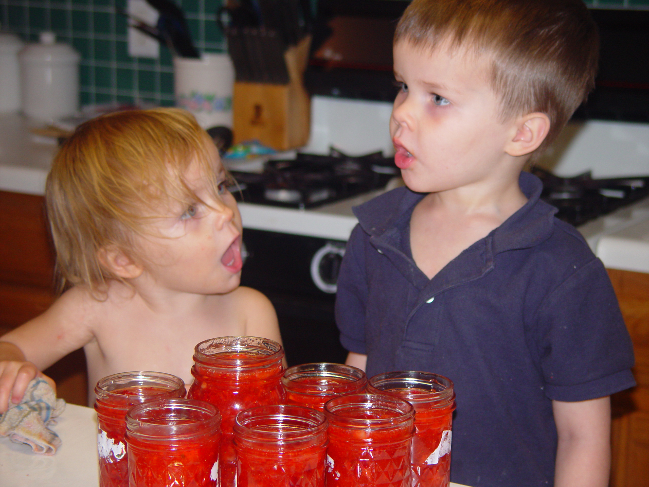 Austin Bats (McNeil Bridge), Zack & Ava Making Strawberry Jam, Backyard BBQ