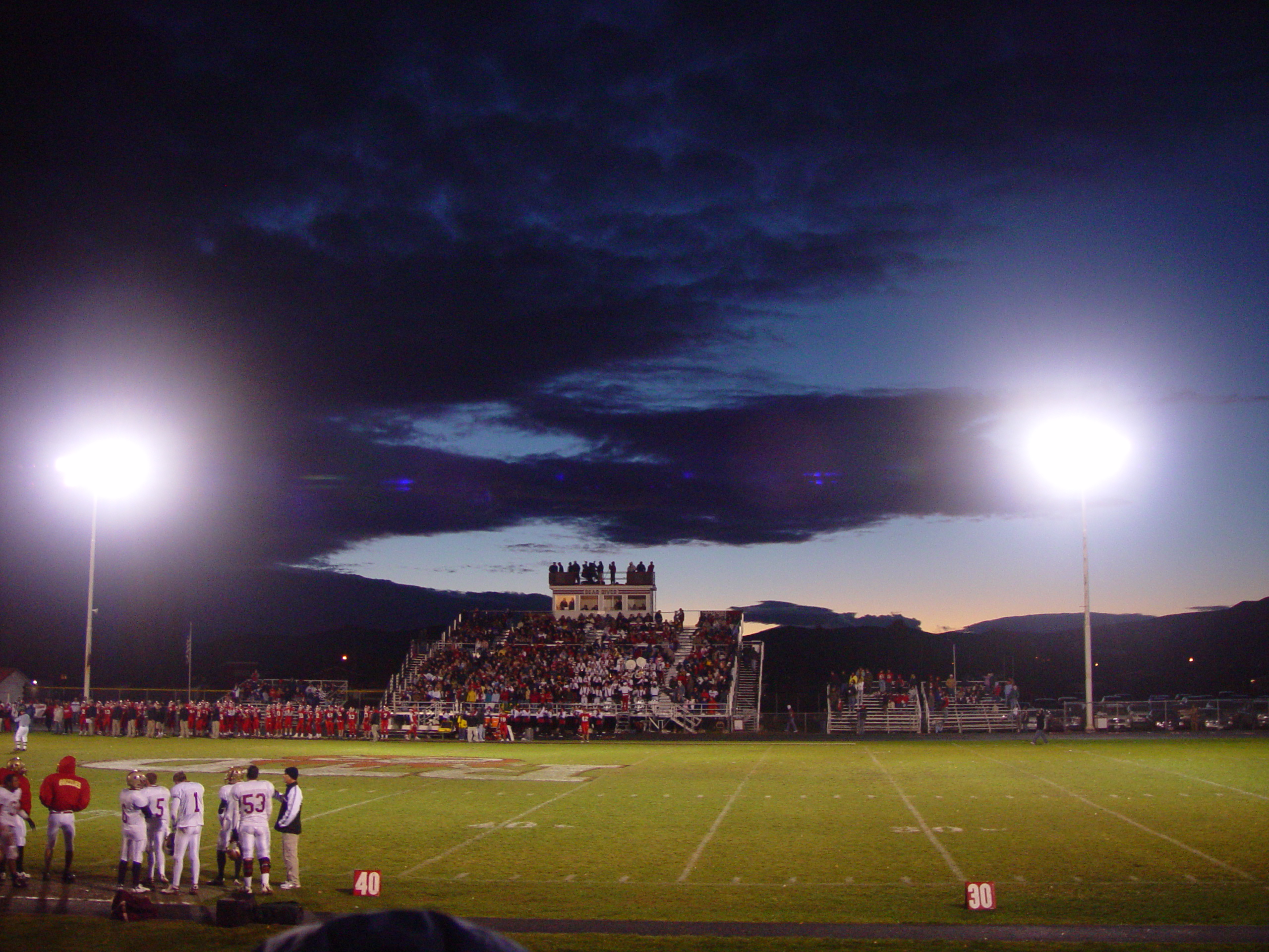 Temple Square, Logan High Football @ Bear River (Taylor Ballam #93, Jordan Ballam #42)