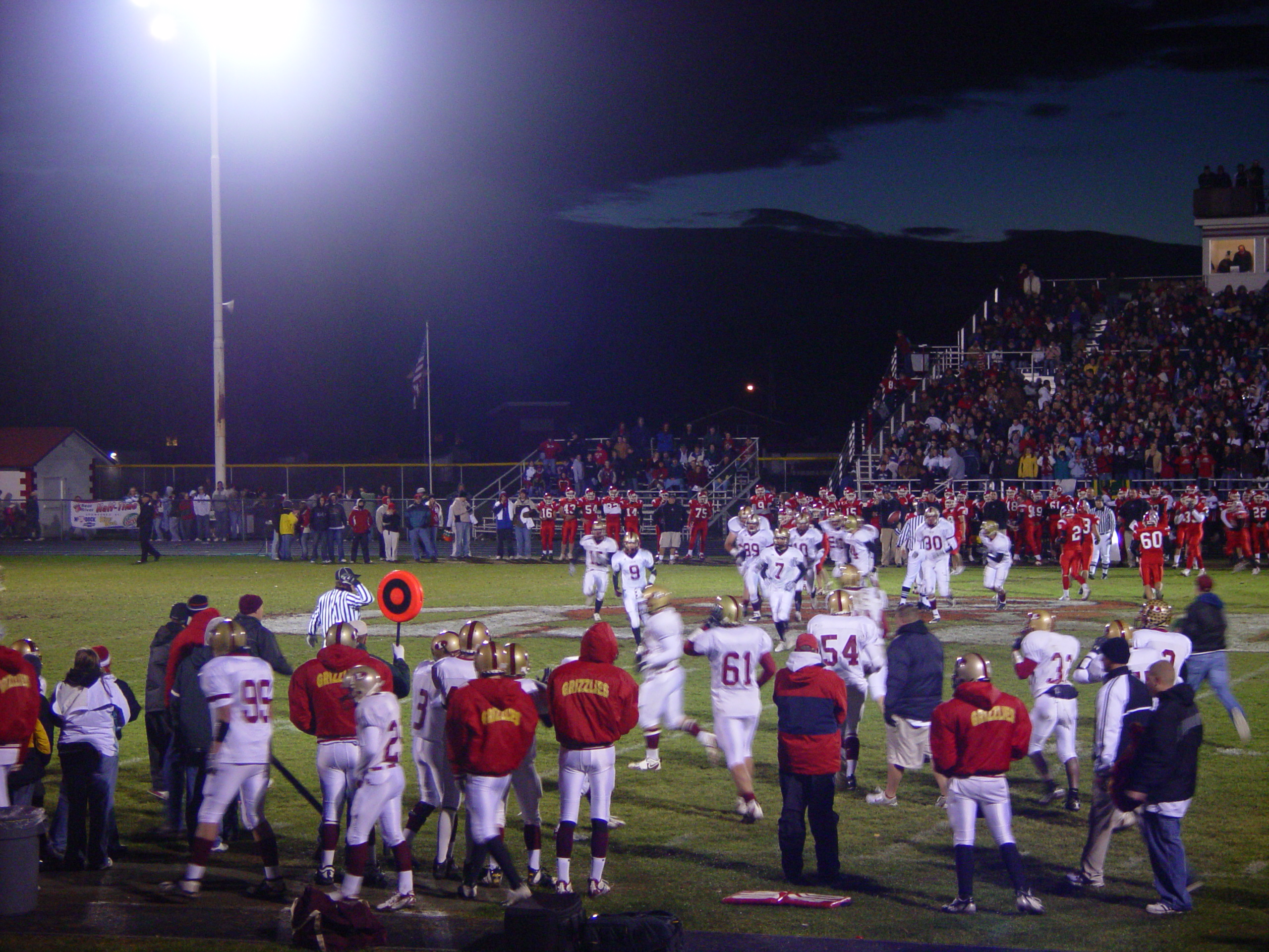 Temple Square, Logan High Football @ Bear River (Taylor Ballam #93, Jordan Ballam #42)